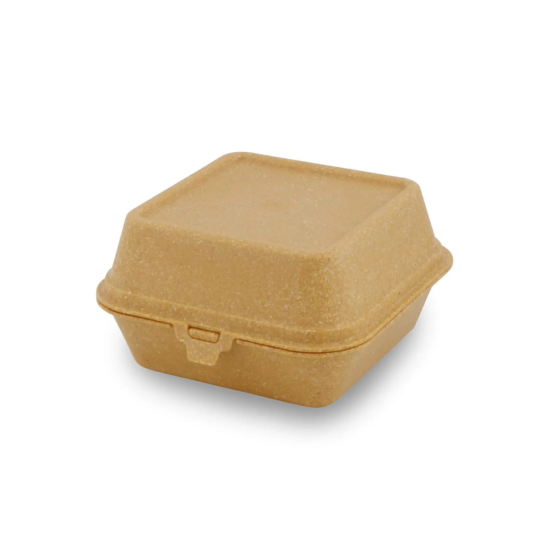 Reusable burger boxes "merways Box" 16 x 15 x 8.5 cm, caramel / brown