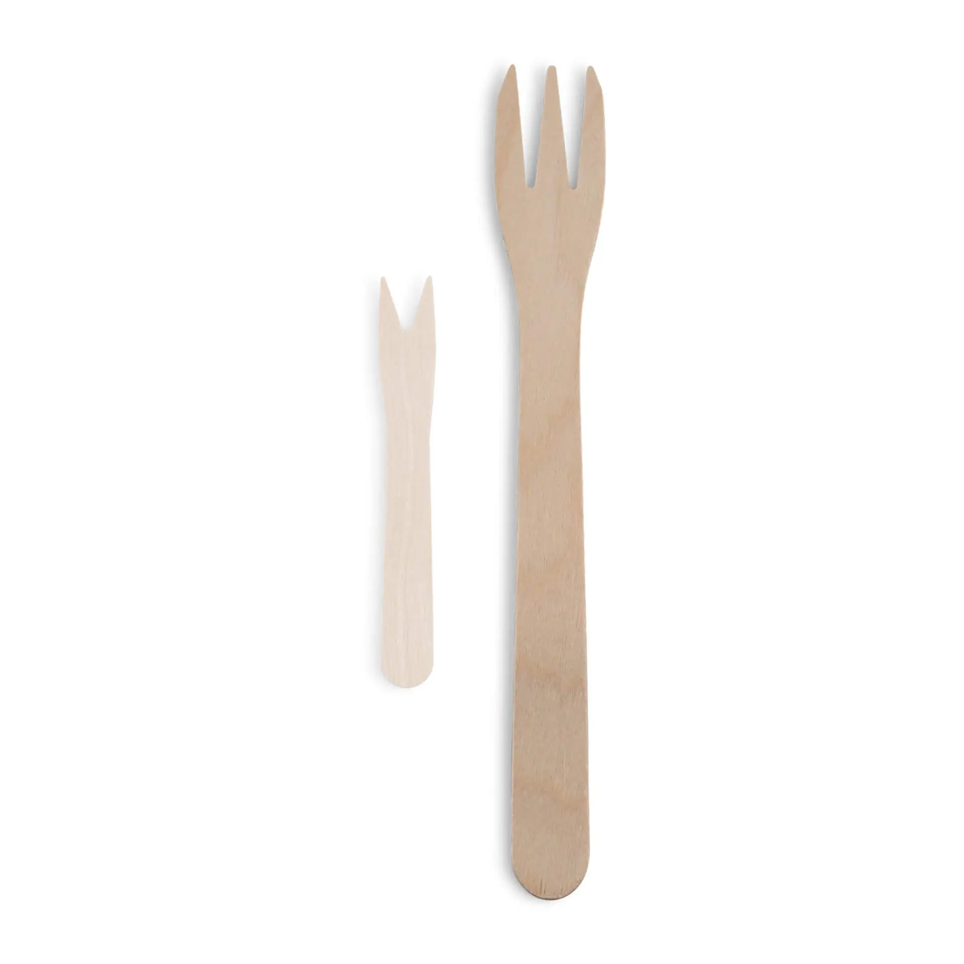 Wooden chip-forks XL 17.5 cm, 3 prong