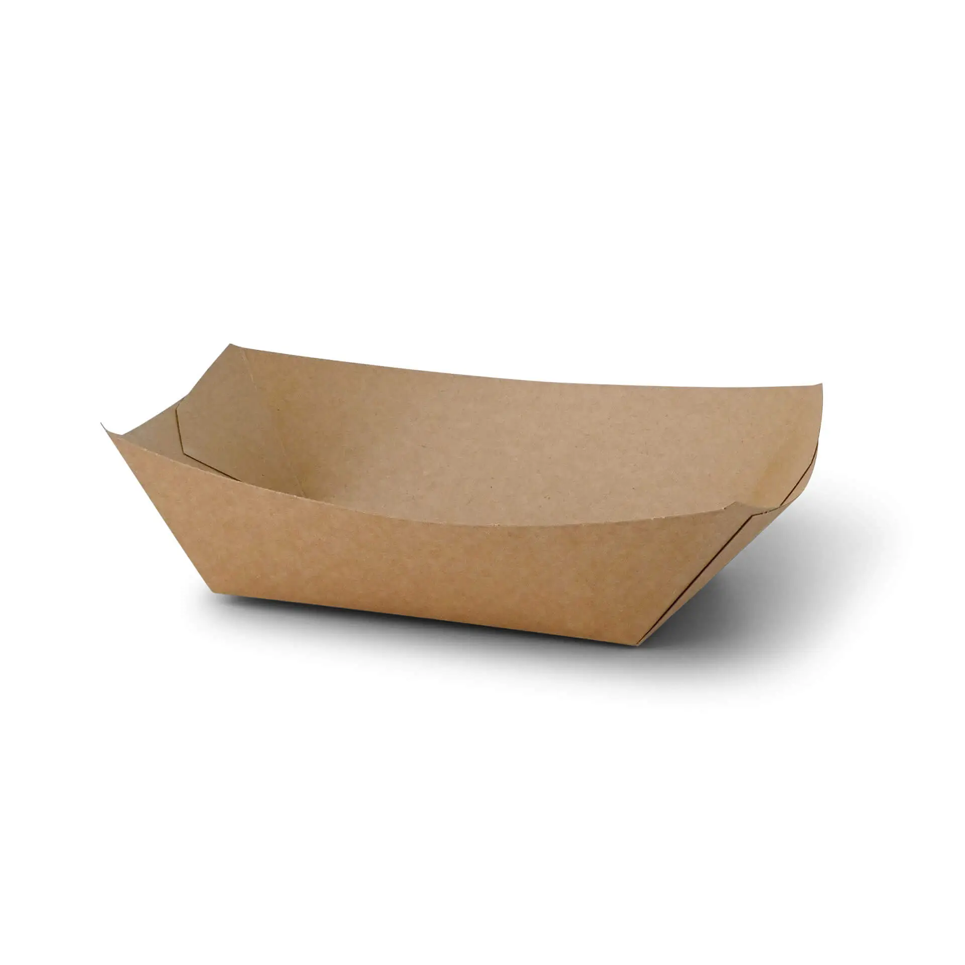 Premium Paper Food Trays 800 ml, brown, bio-coated