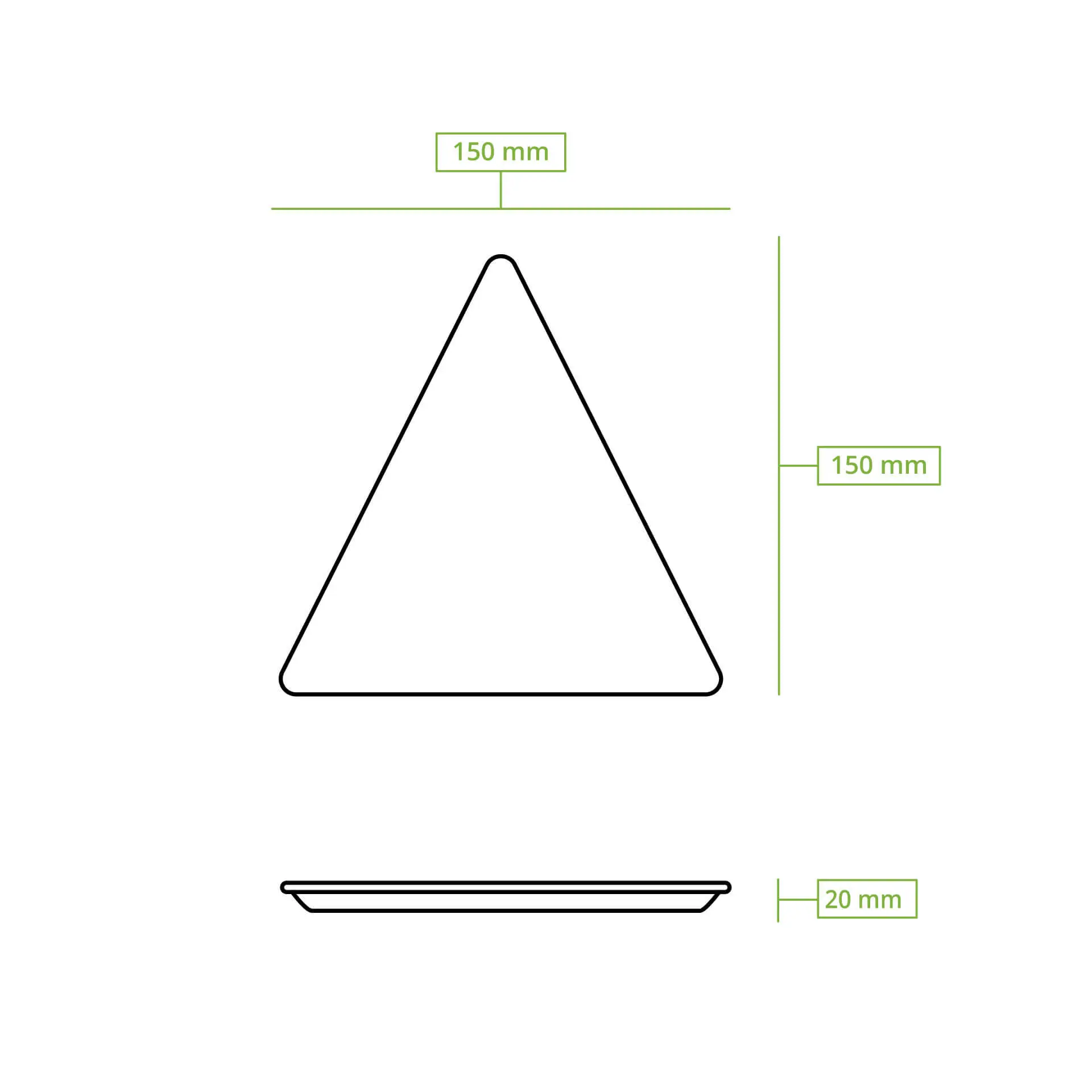 Palmblatt Teller "Palmware®" 15 cm, triangular