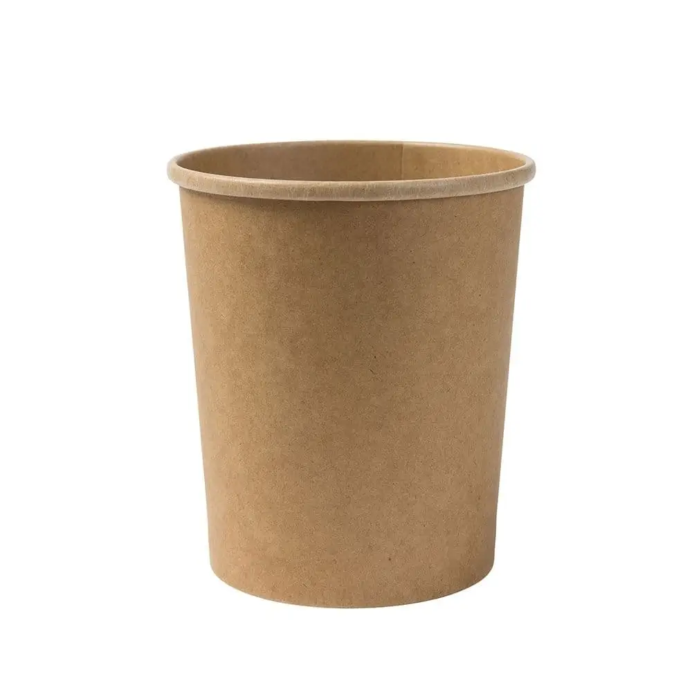 Soup cup to go made of cardboard (Premium) 800 ml / 32 oz, Ø 115 mm, brown