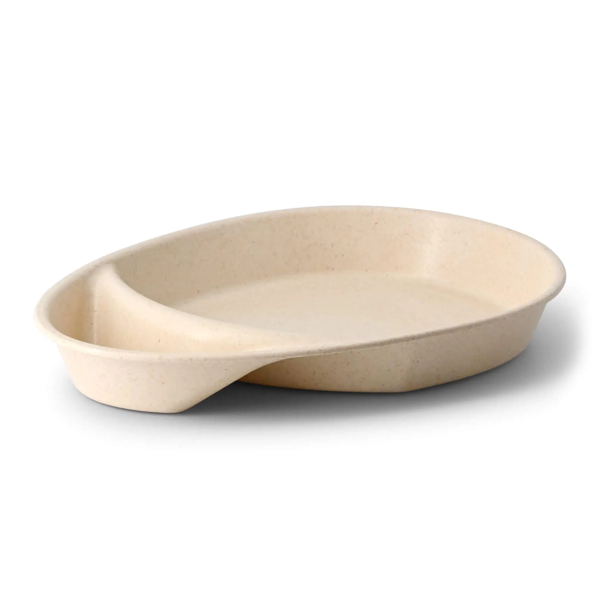 Reusable divided plates "merways Plate" 27.5 × 20 × 3.5 cm, 2 compartments, teardrop, creamy white