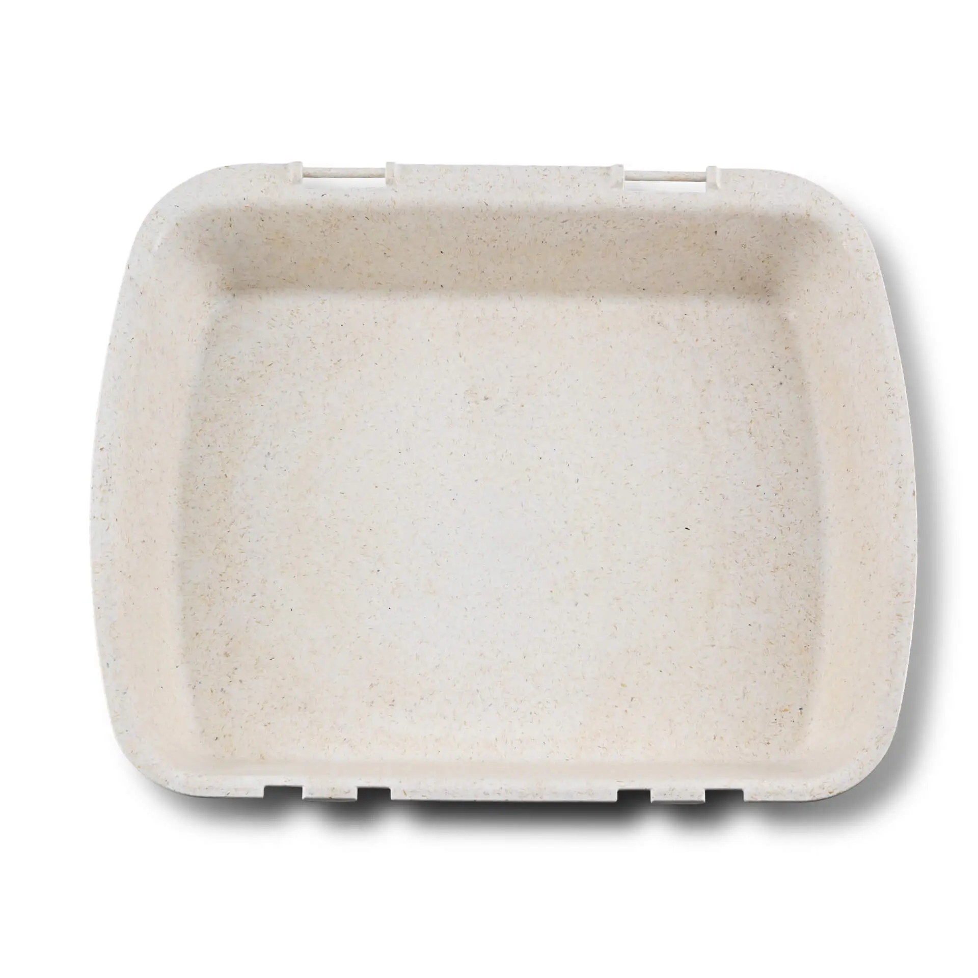 Reusable menu-containers merways-Box 24,5 x 20 x 4,5 cm, HP4, cashew / creamy white