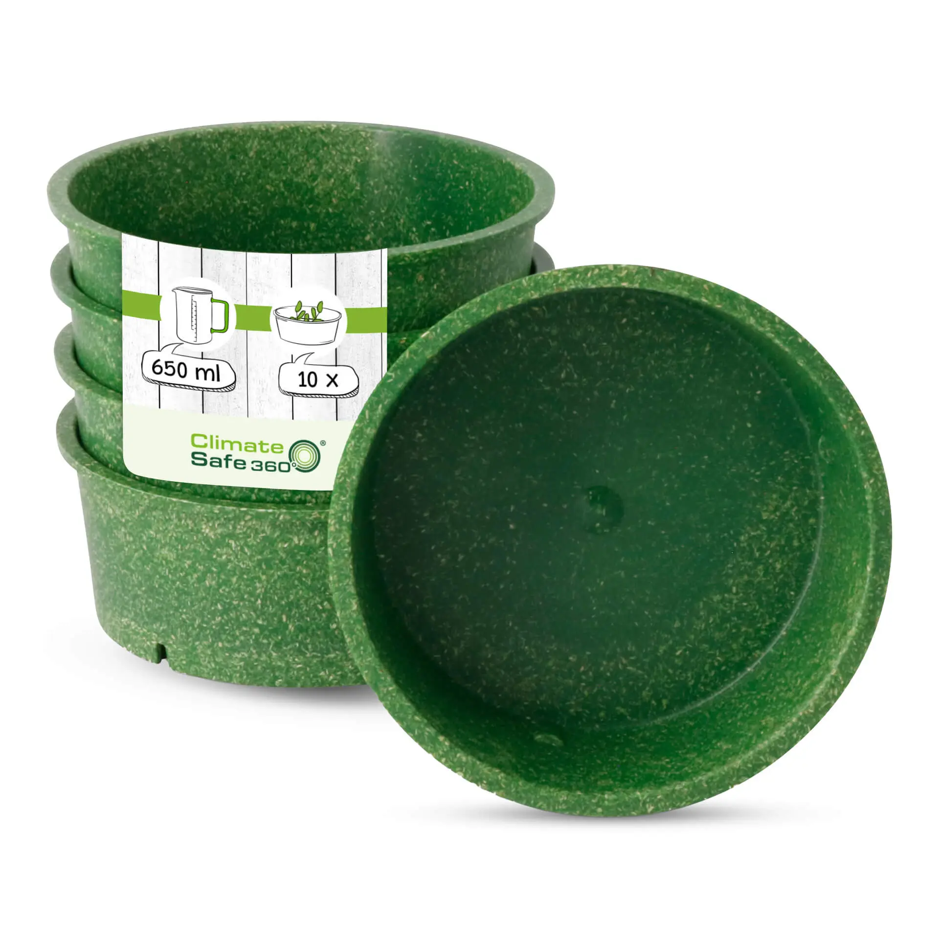 Reusable bowls "merways Bowl" 650 ml, Ø 150 mm, spinach / dark green