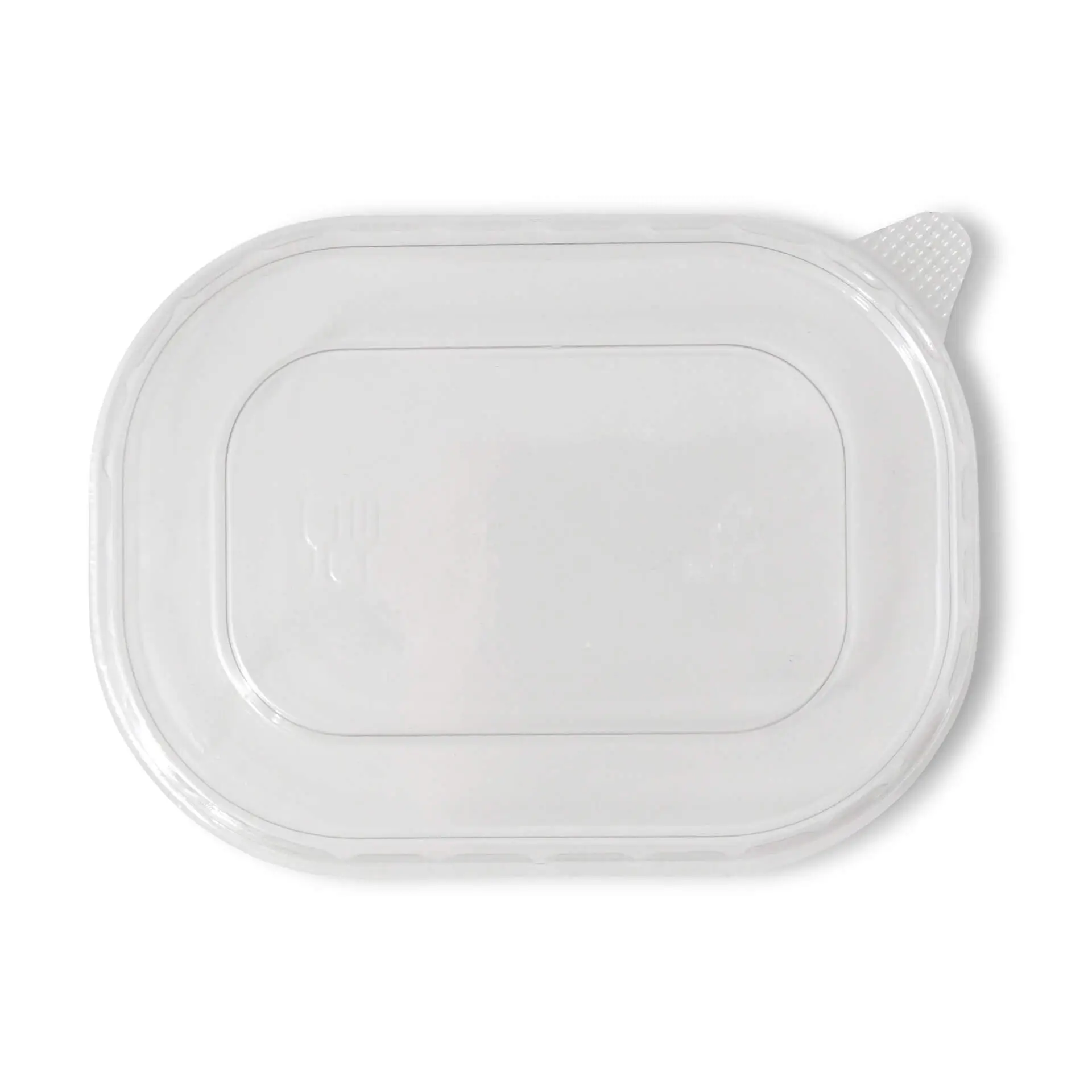 rPET-lids 11 x 8 cm, clear, rectangular