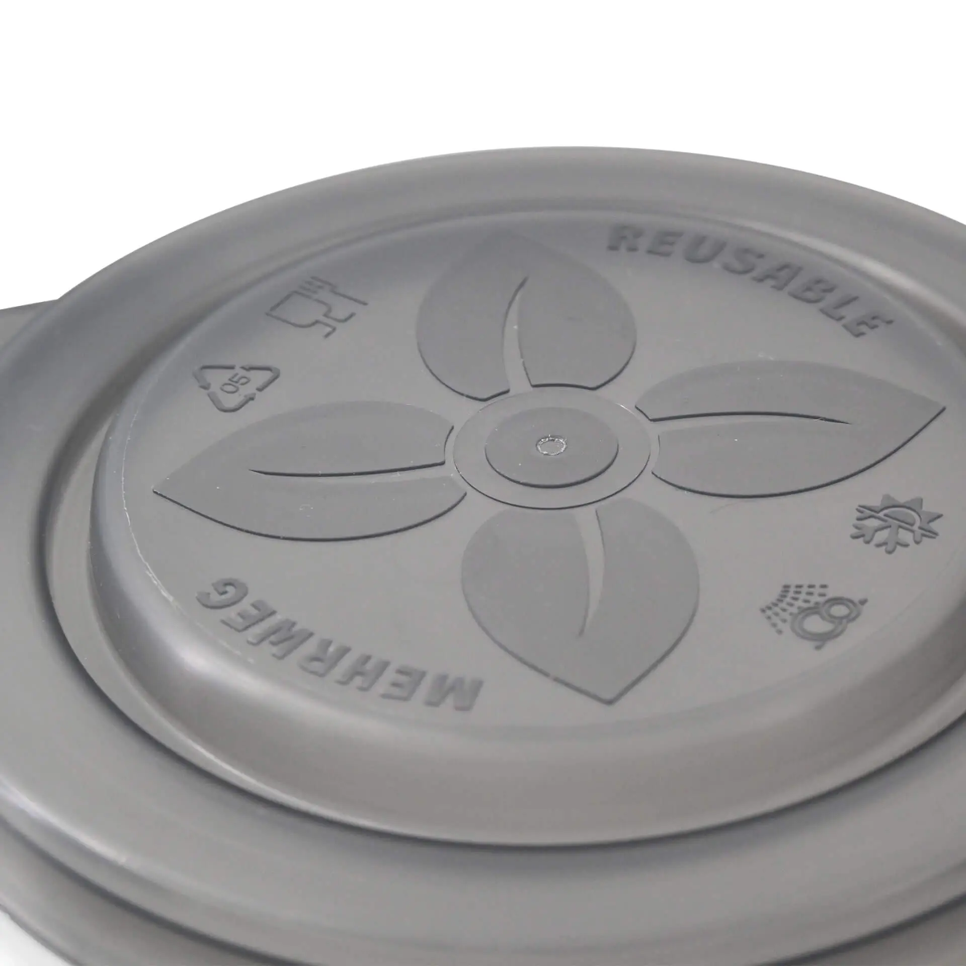 Reusable lids "merways Cup" Ø 95 mm, PP, grey