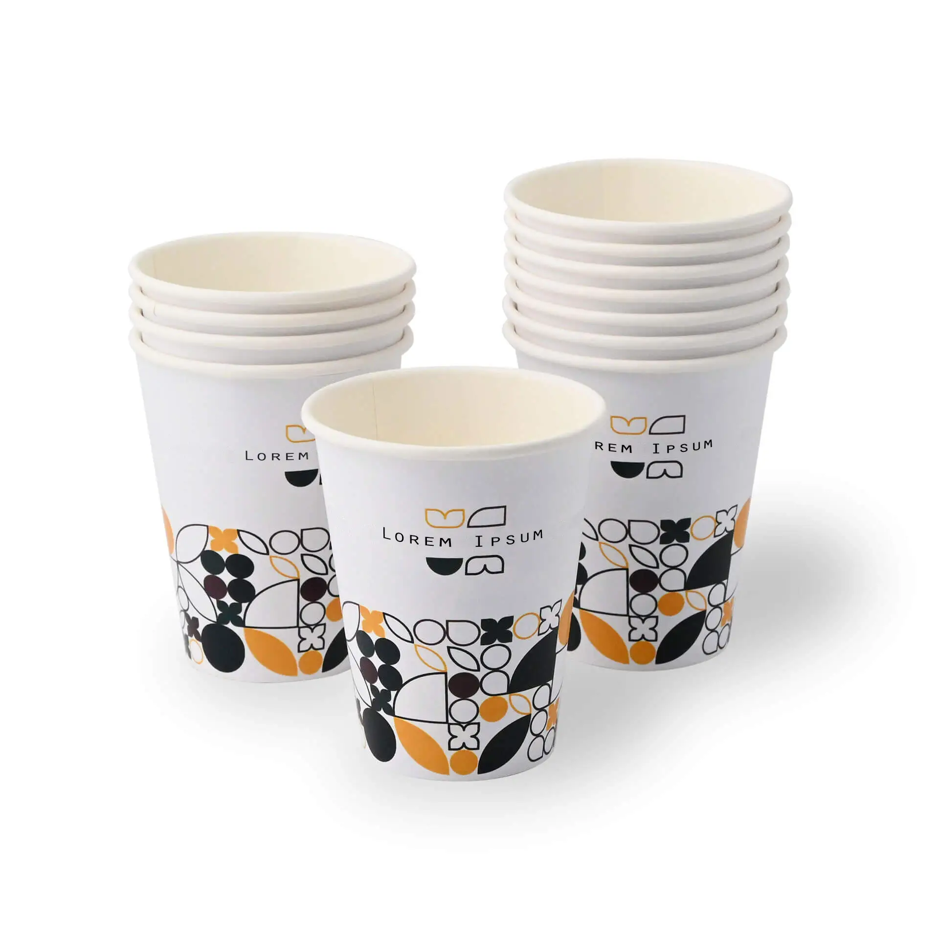 8 oz Paper Cup "Summer Day" single wall, customisable, matte