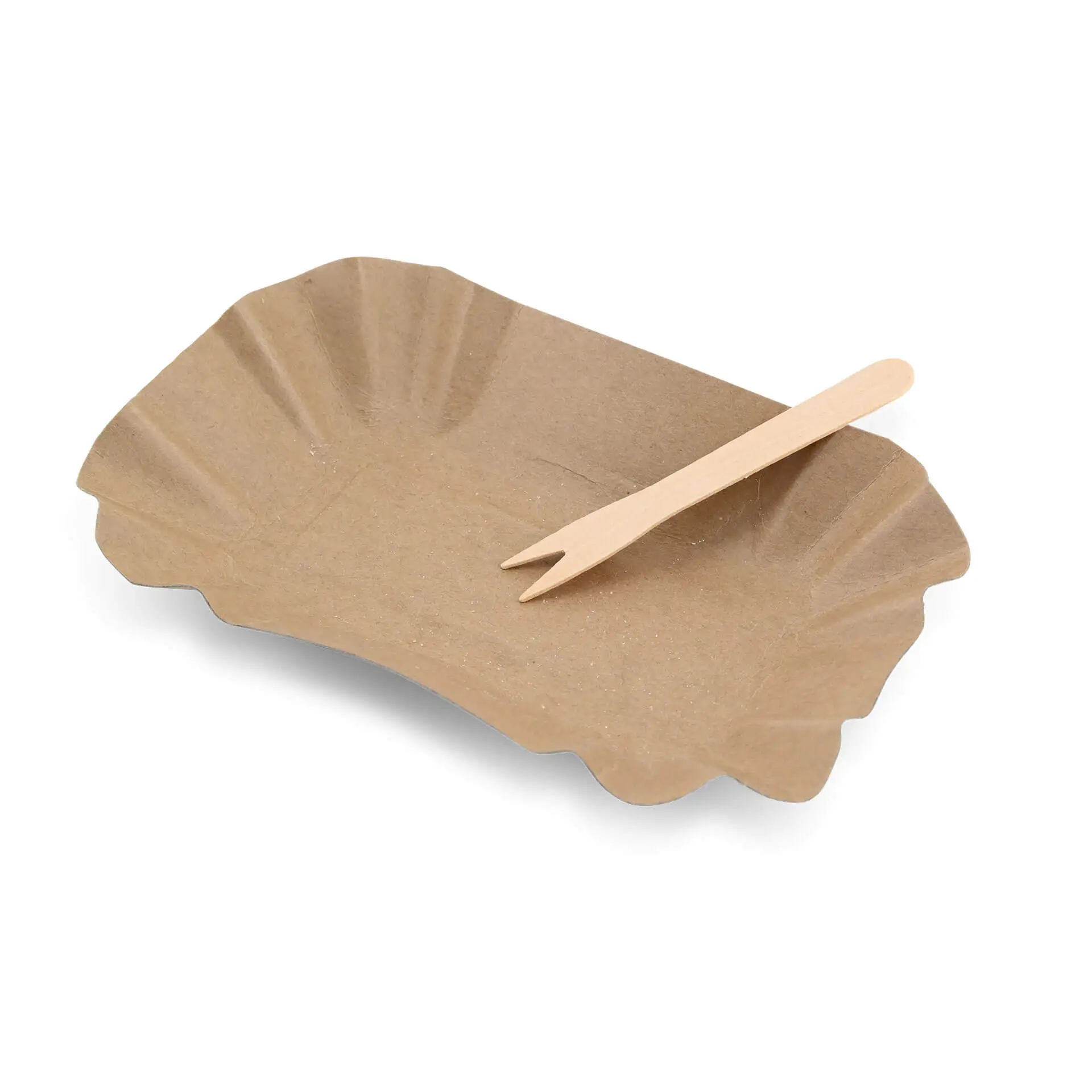 Wooden-chip forks, 8.5 cm