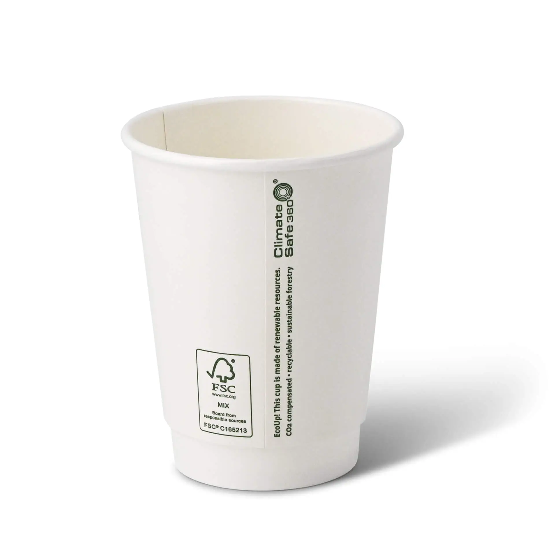 Coffee cup, cardboard, 12 oz, Ø 90 mm, white