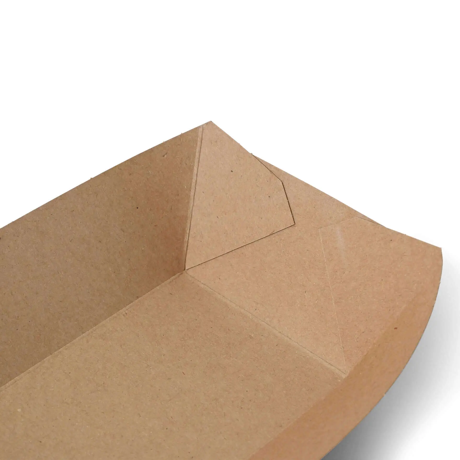 Premium Paper Food Trays 500 ml, brown, bio-coated