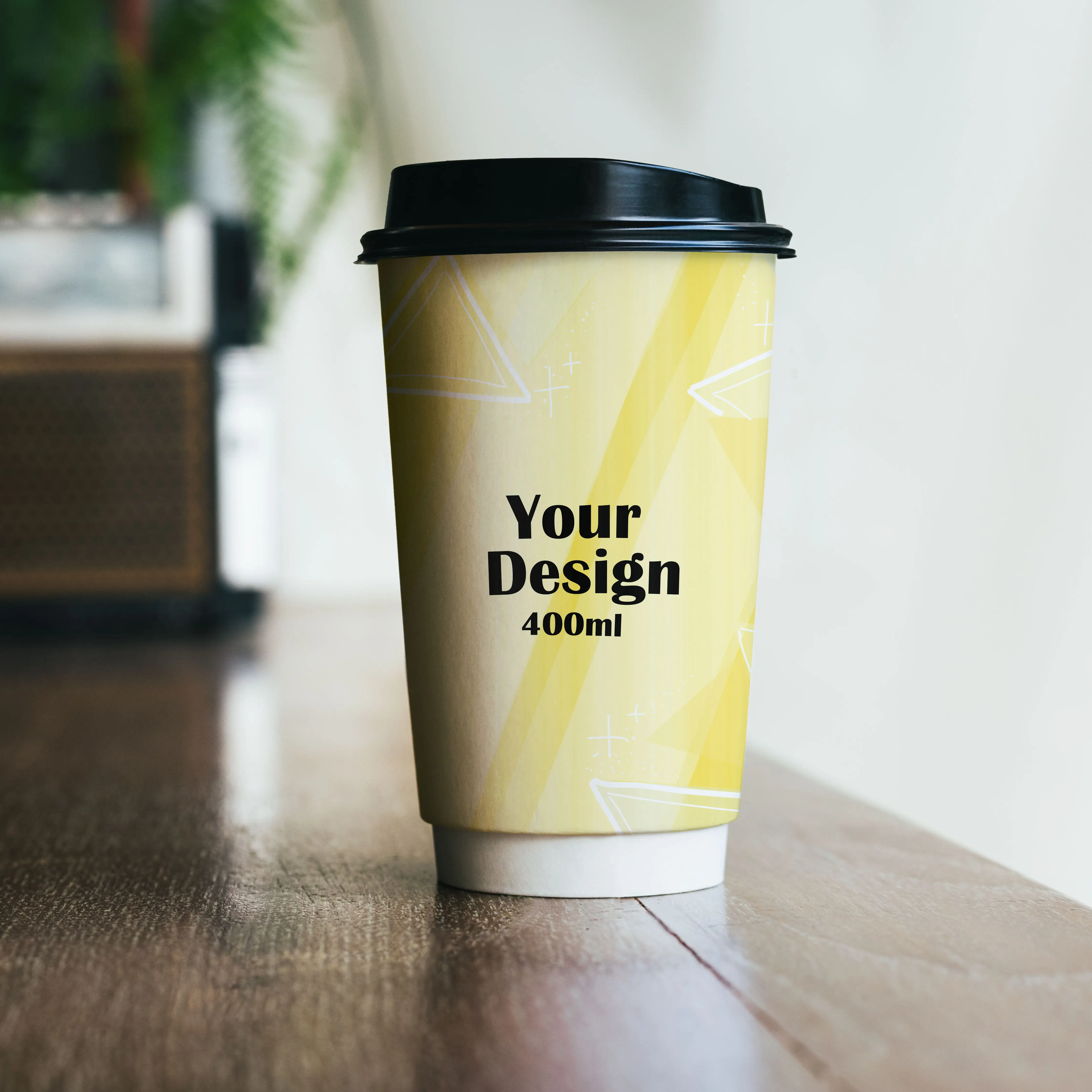 Printed take away coffee cups, double wall 400 ml / 16 oz, glossy