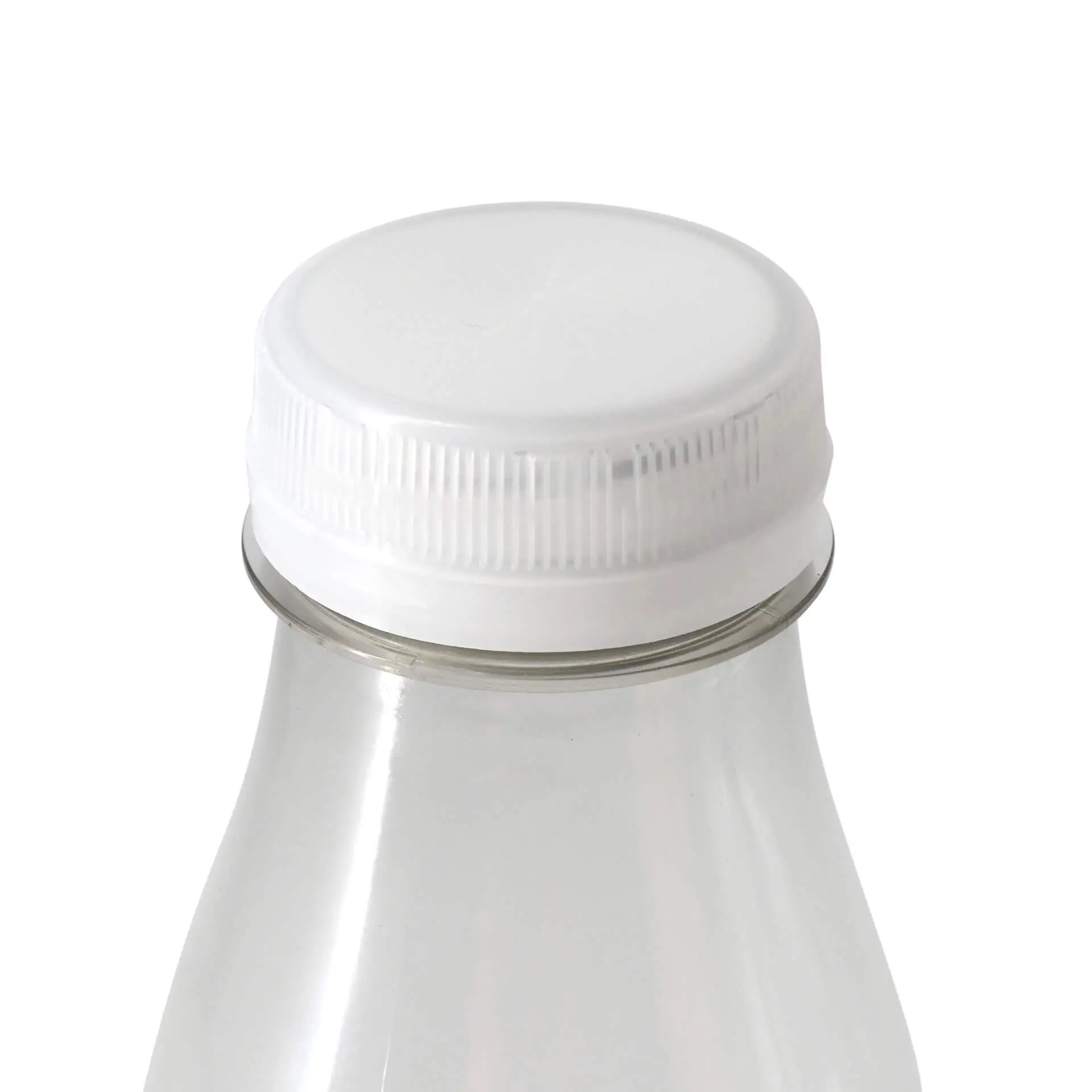 500 ml / 17.5 oz rPET bottles, clear, white lid