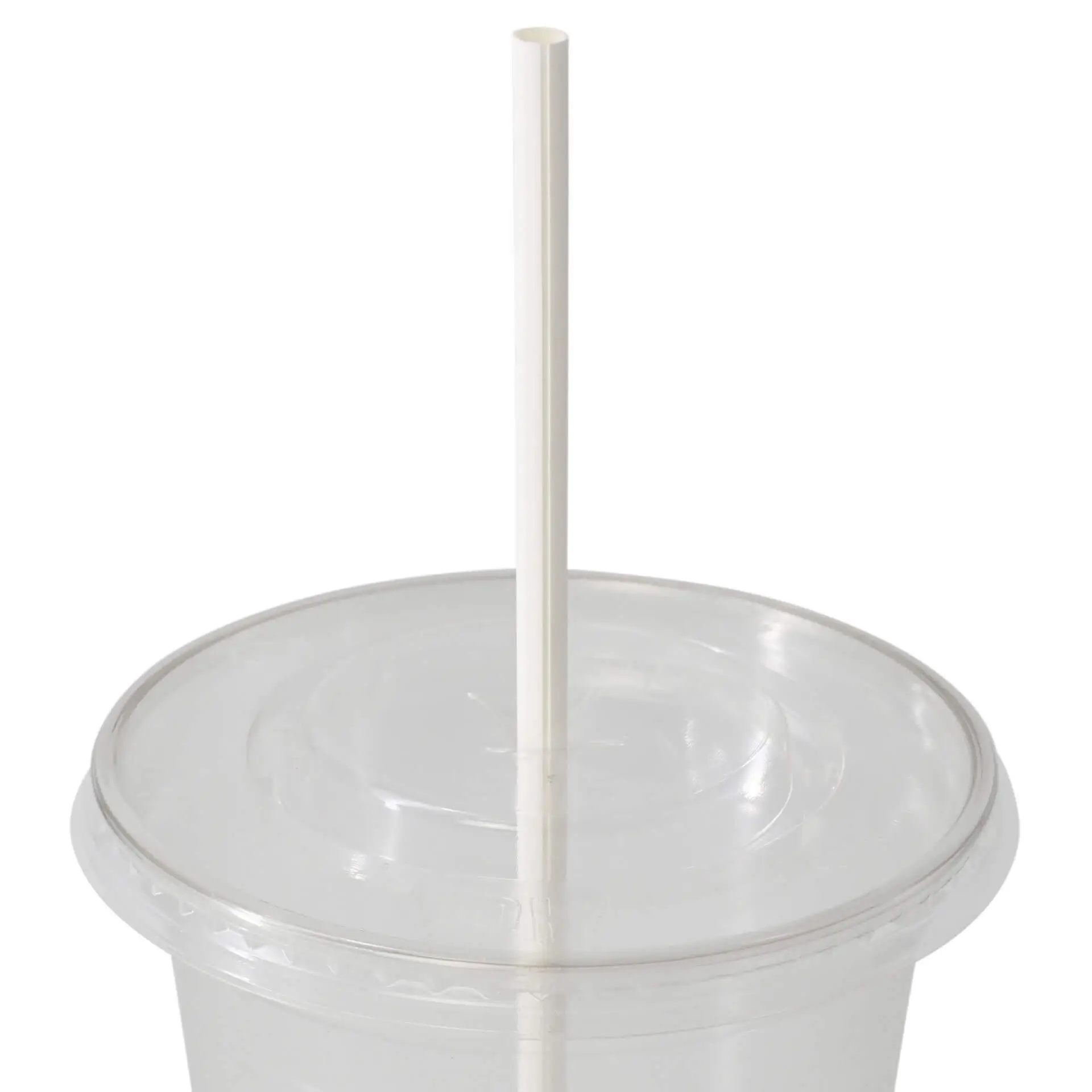 20 cm, Ø 0.5 cm Paper-straws, white, vertical splice, wrapped