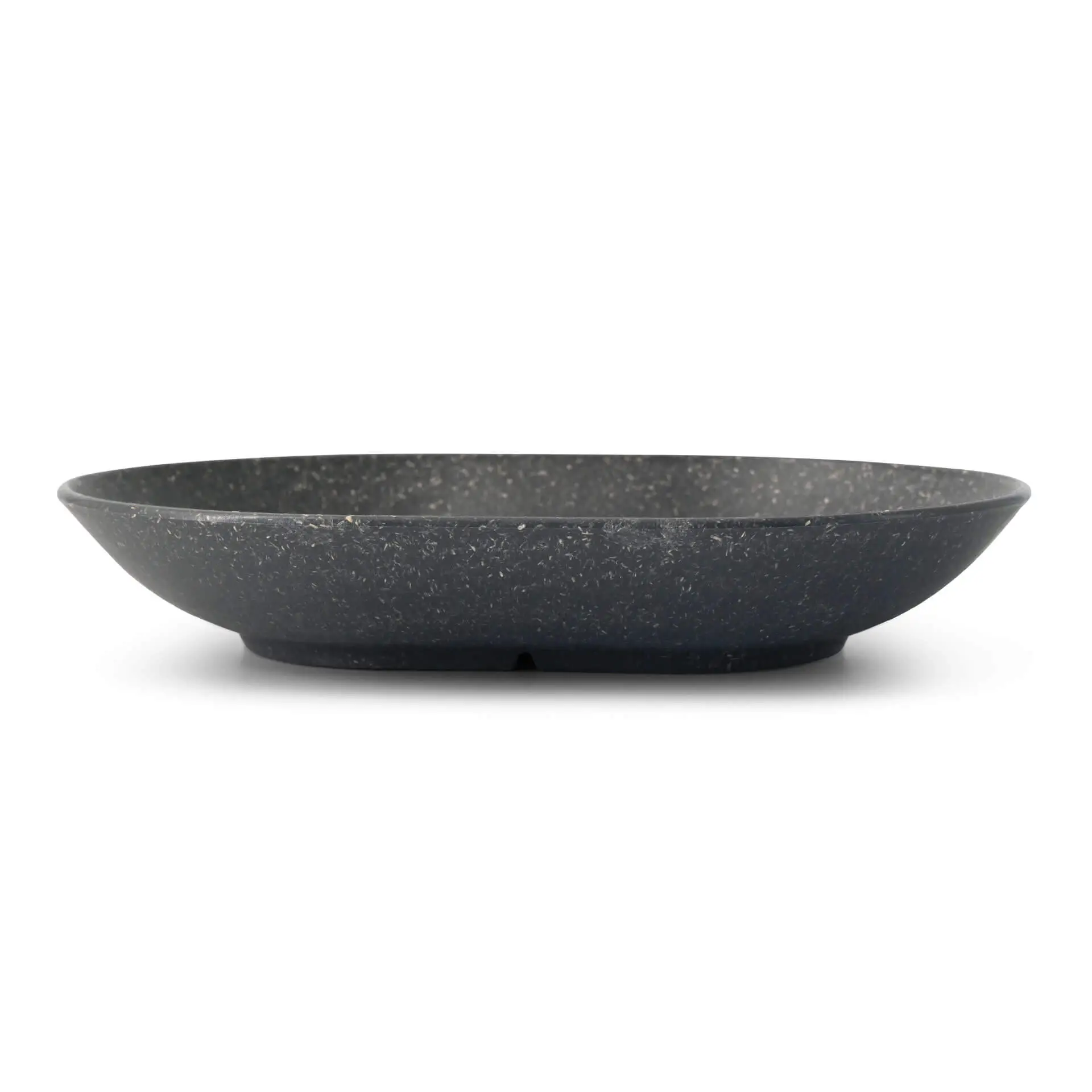 Reusable snack bowls "merways Plate" 13.5 x 18.4 x 3 cm, oval, pepper / grey