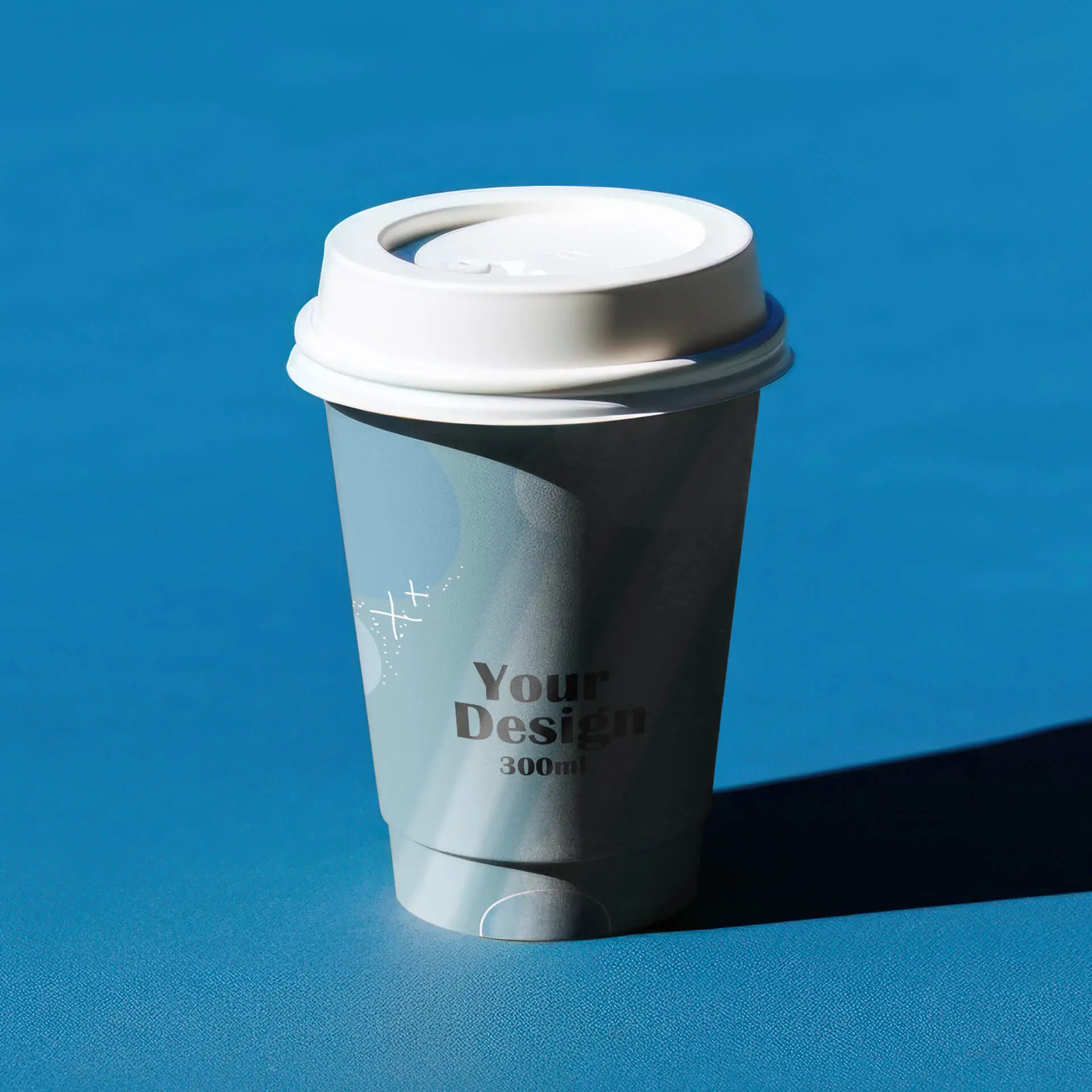 Printed take away coffee cups, double wall 12 oz, glossy