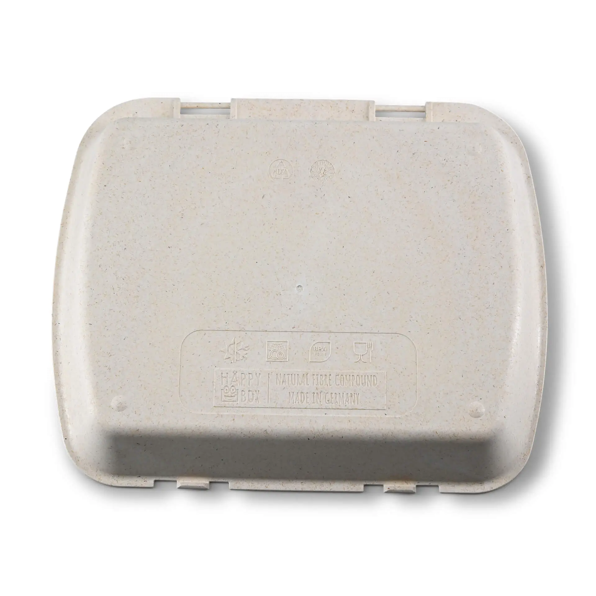 Reusable menu-containers merways-Box 24,5 x 20 x 4,5 cm, HP4, cashew / creamy white