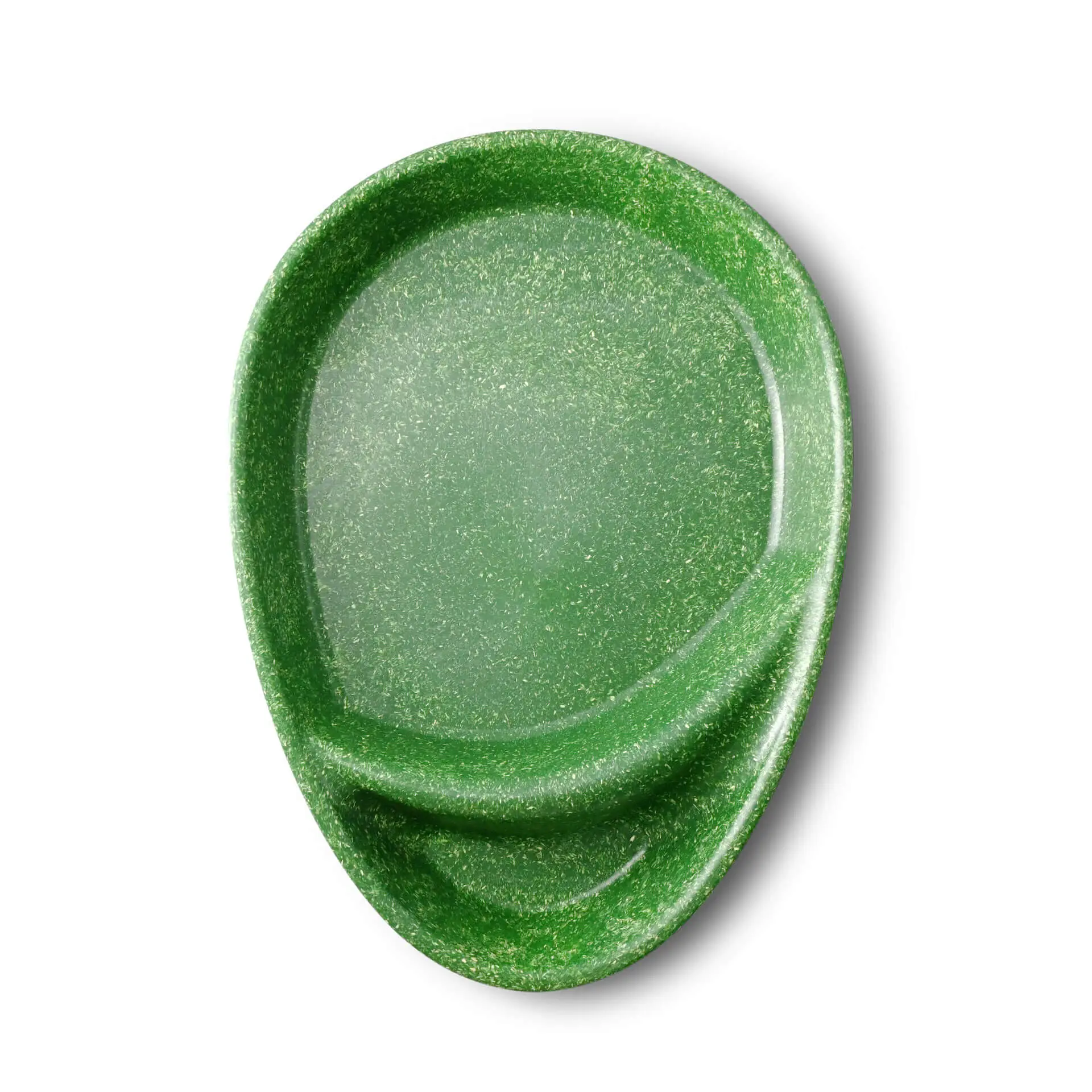 Reusable divided plates "merways Plate" 27.5 × 20 × 3.5 cm, 2 compartments, teardrop, dark green