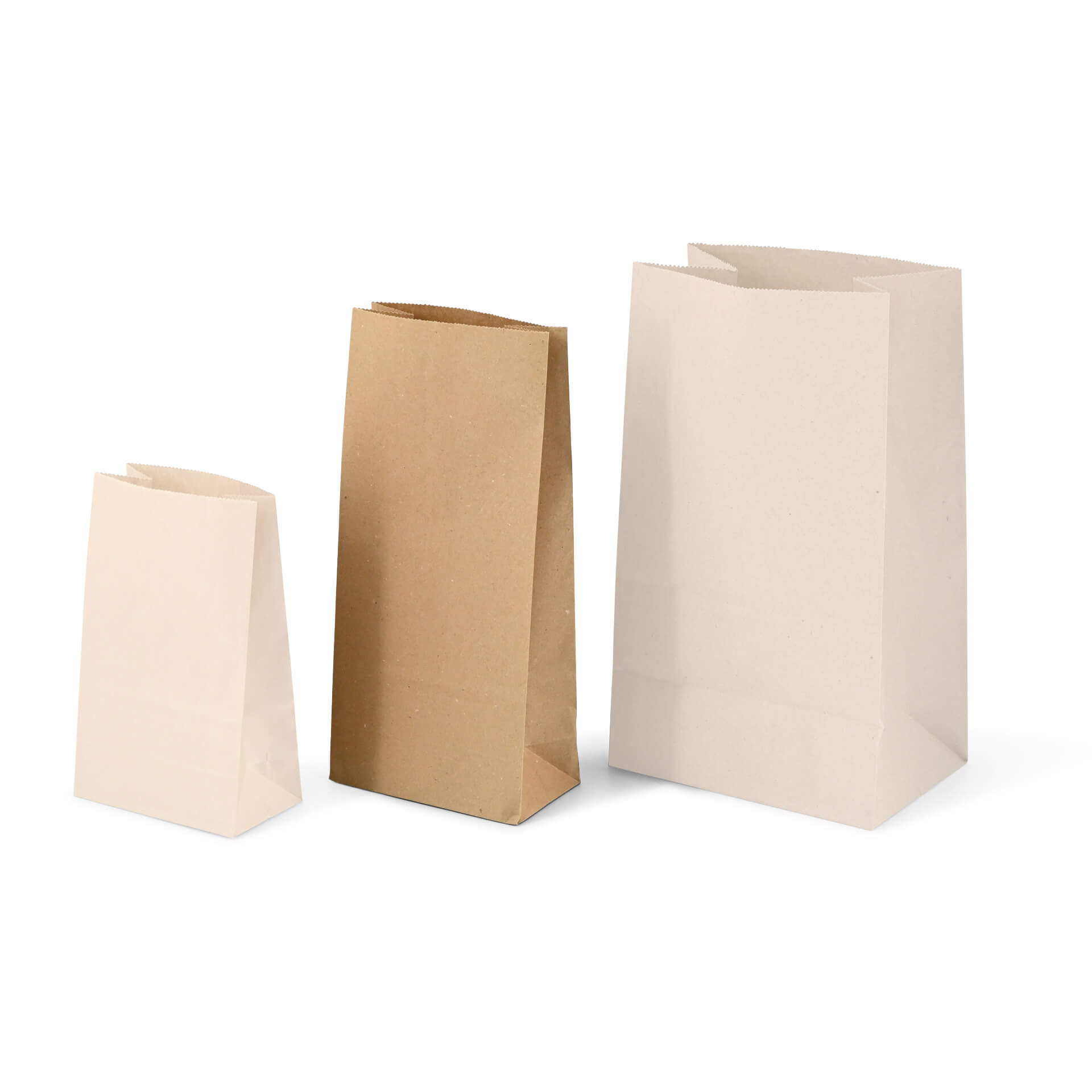 Blockbeutel M, 11 x 6 x 23,5 cm, braun, Kraftpapier