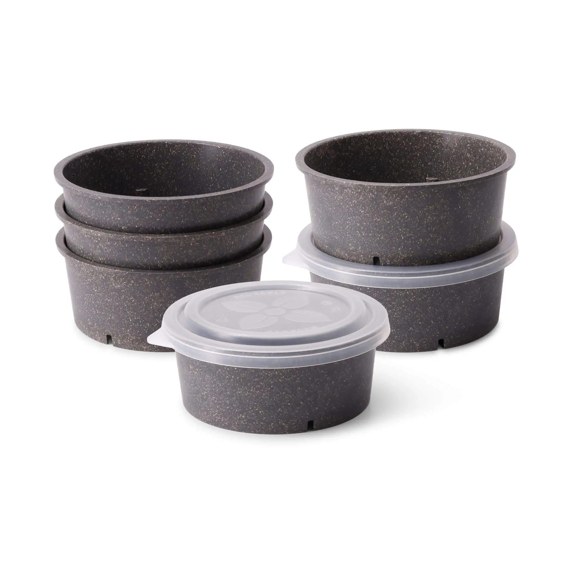 Reusable bowls "merways Bowl" 650 ml, Ø 150 mm, pepper / grey