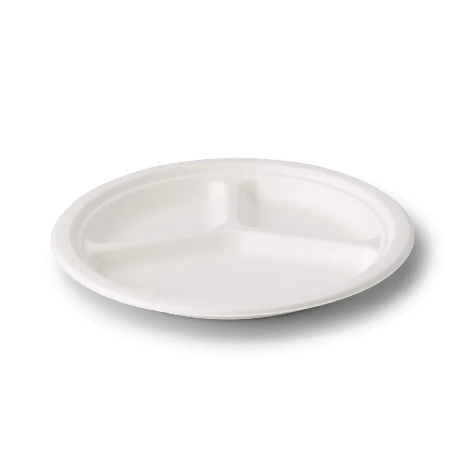 Ø 26 cm, 3 compartments, round, Sugarcane-menu plate