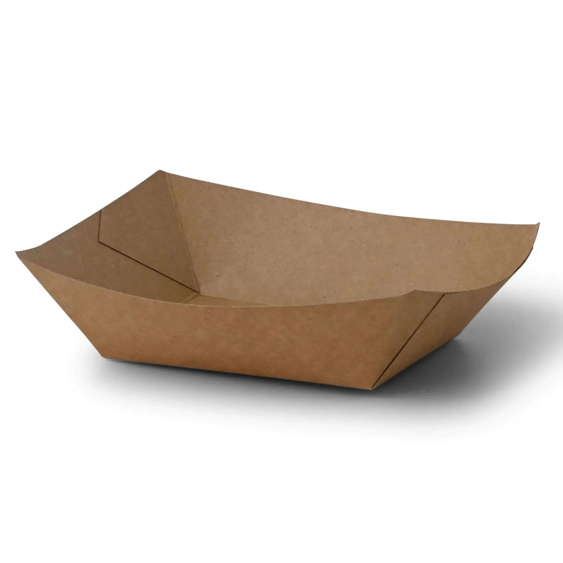 Premium Paper Food Trays 400 ml, brown, bio-coated