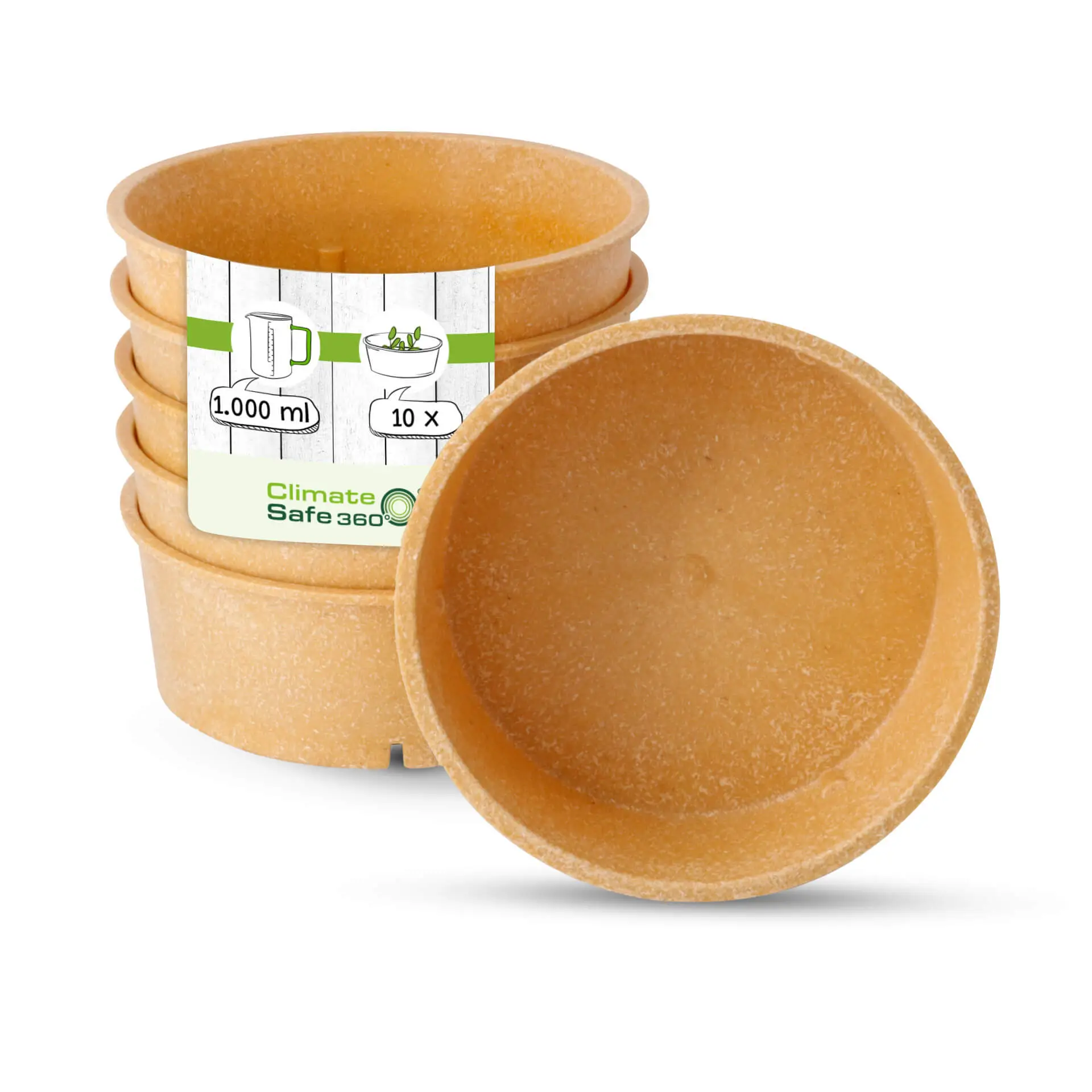 Reusable bowls "merways Bowl" 1,000 ml, Ø 185 mm, caramel / brown