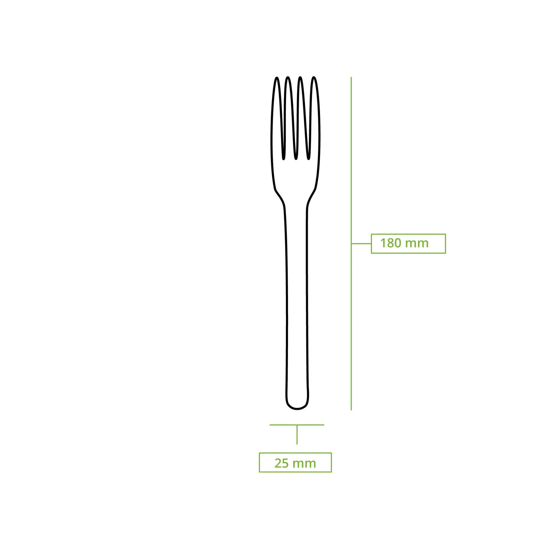 Premium wooden forks 18 cm, bio-coated