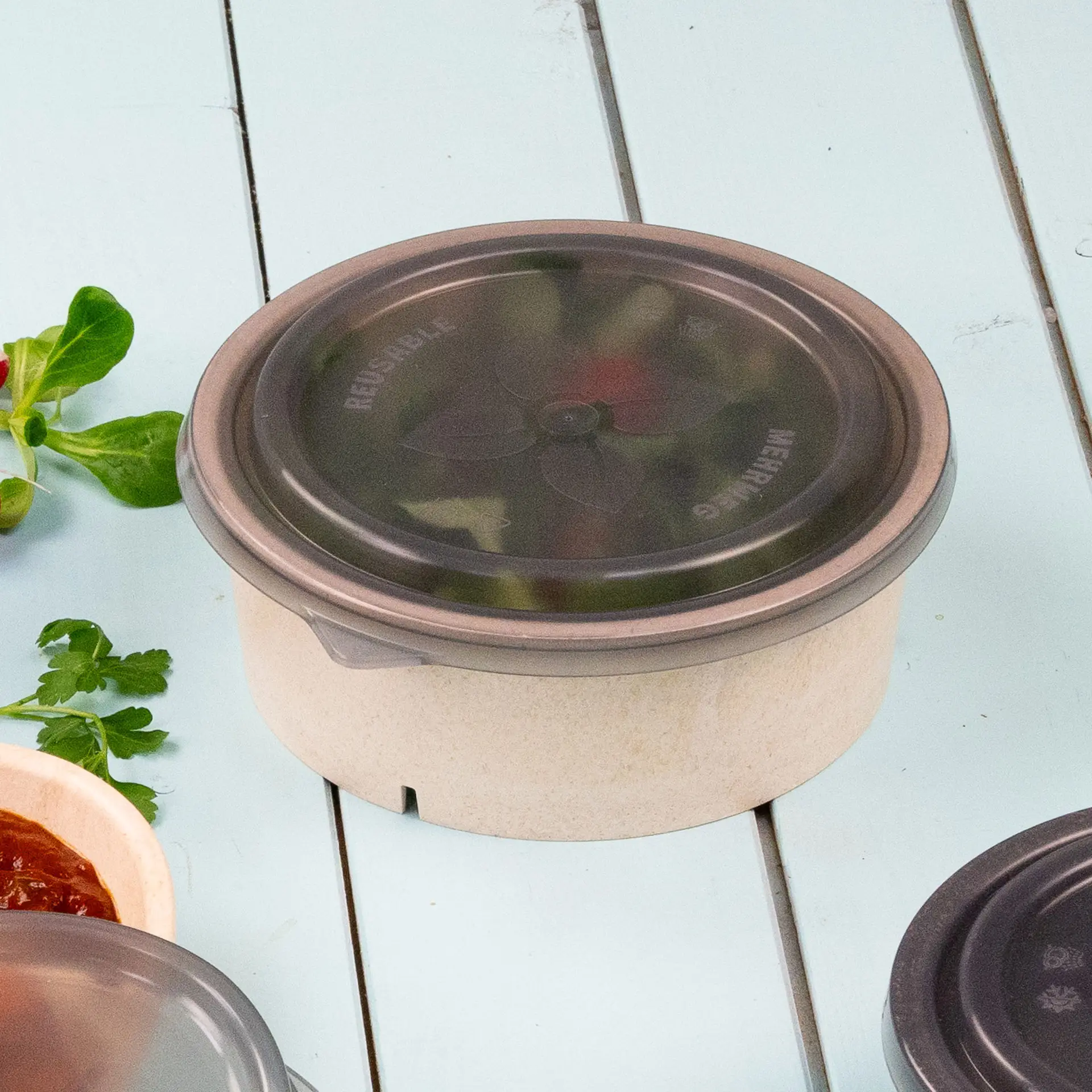 Reusable lids "merways Bowl" Ø 185 mm, PP, grey