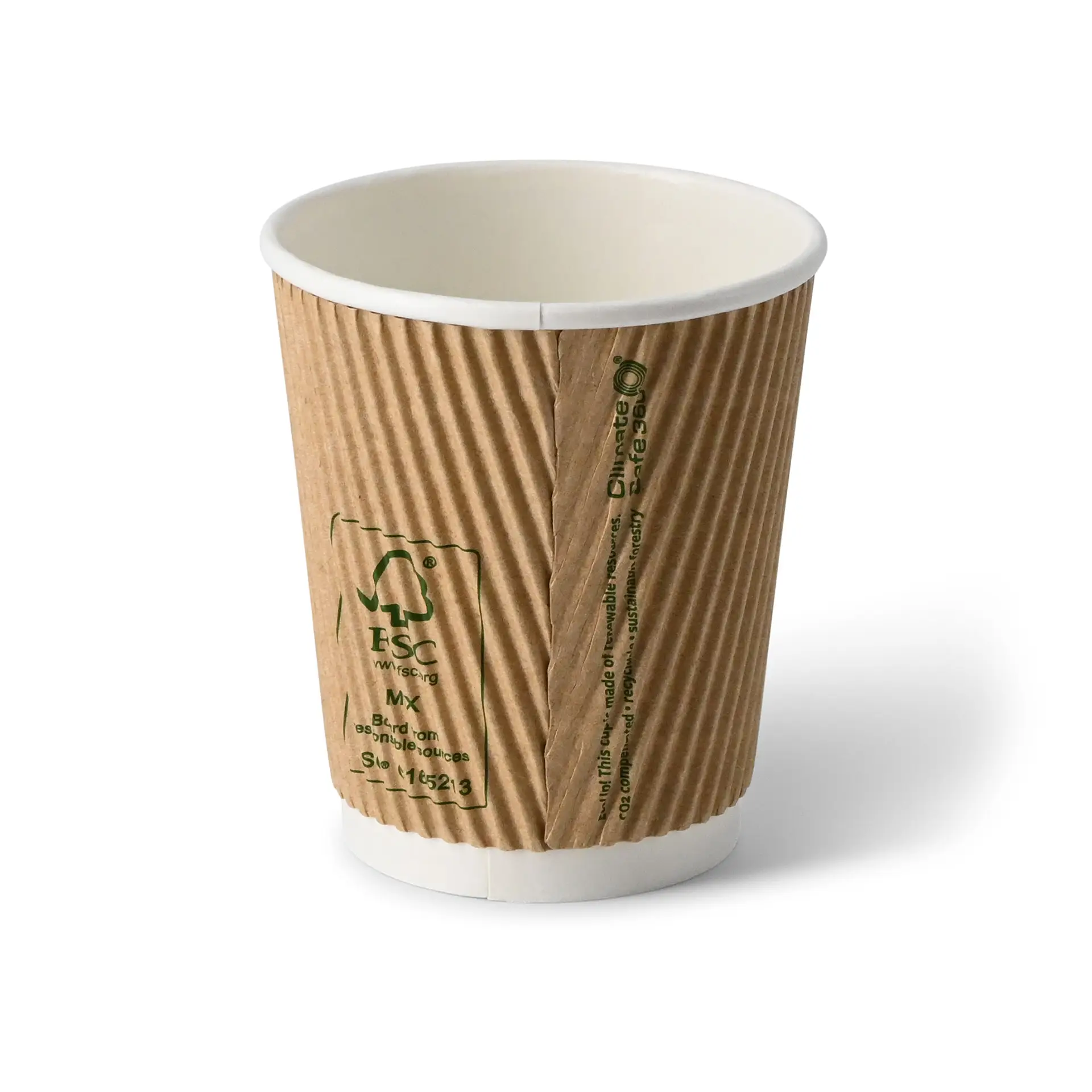 8 oz Ripple cup / Coffee Cups, Ø 80 mm, kraft