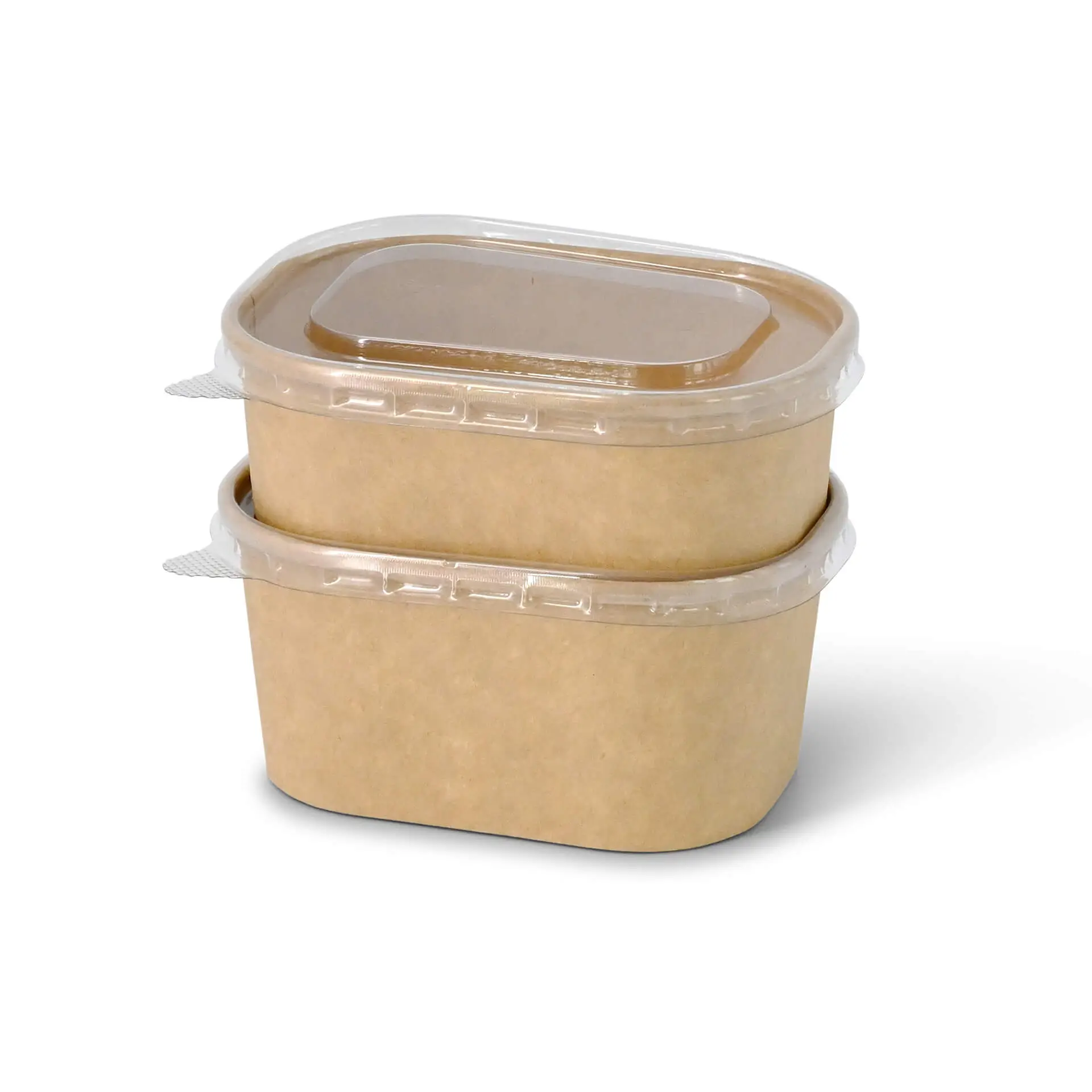 rPET-lids 11 x 8 cm, clear, rectangular