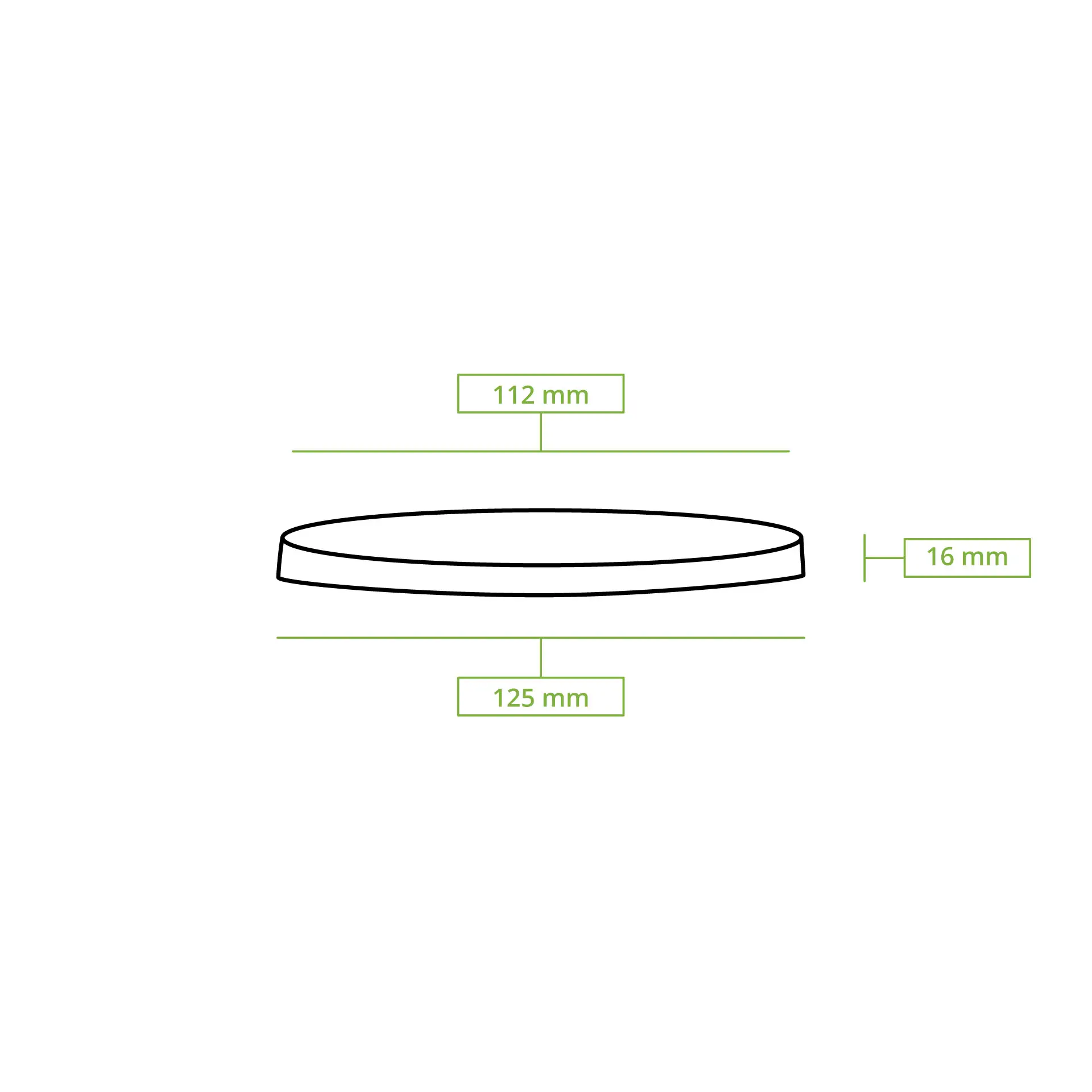 Cup lids PLA Ø 122 mm, round