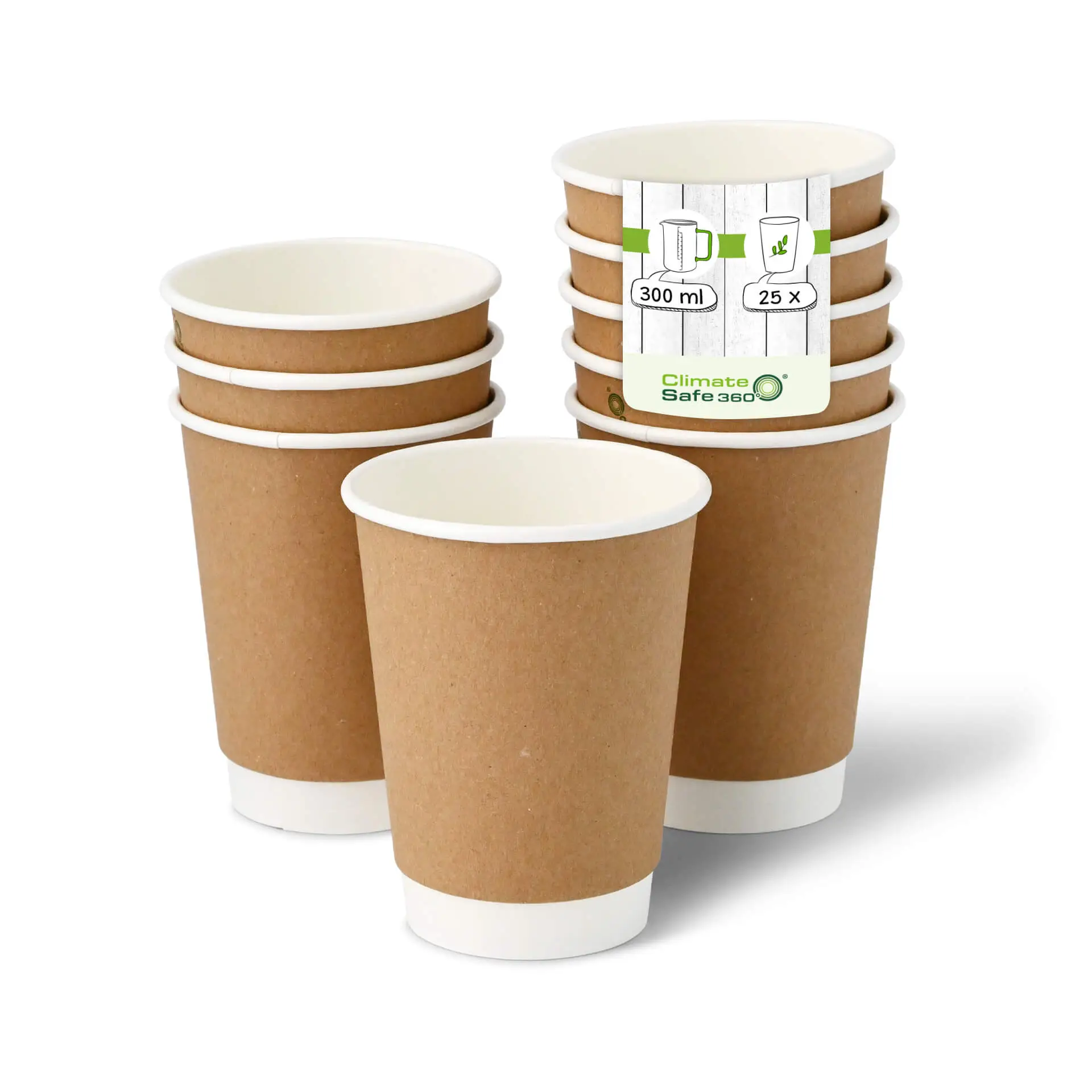 Coffee cup, cardboard, 12 oz, Ø 90 mm, brown