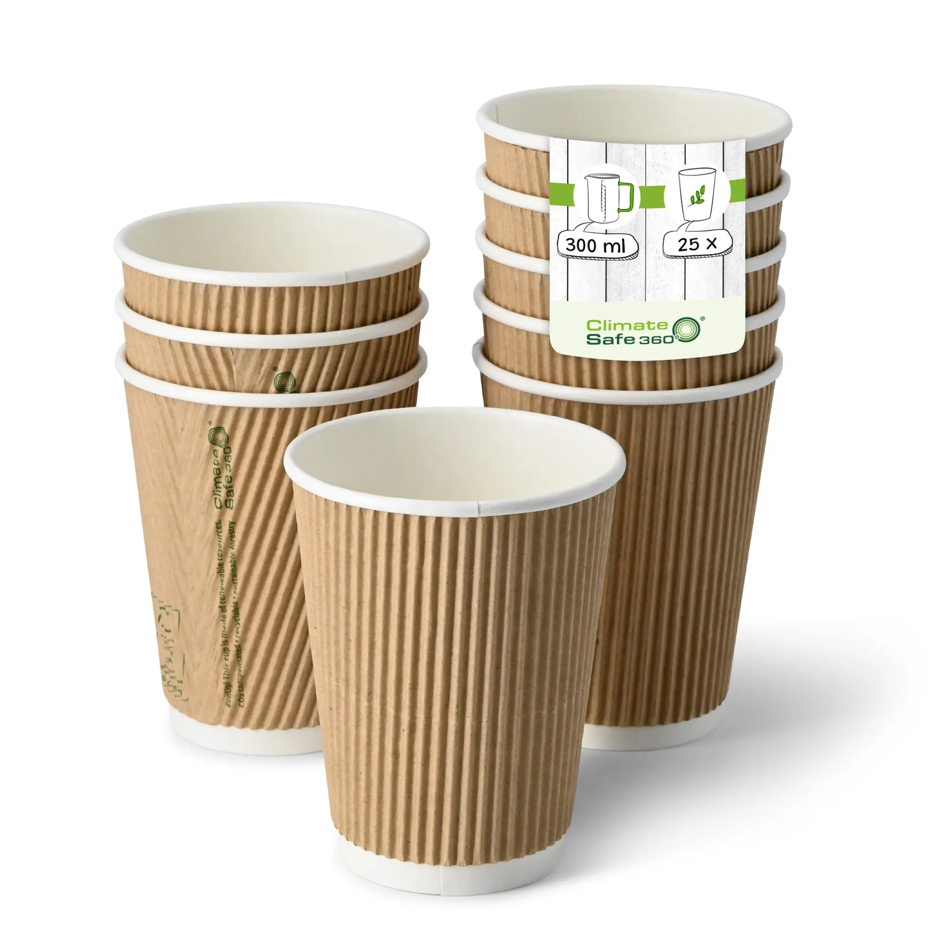 12 oz Ripple cup / Coffee Cups, Ø 90 mm, kraft