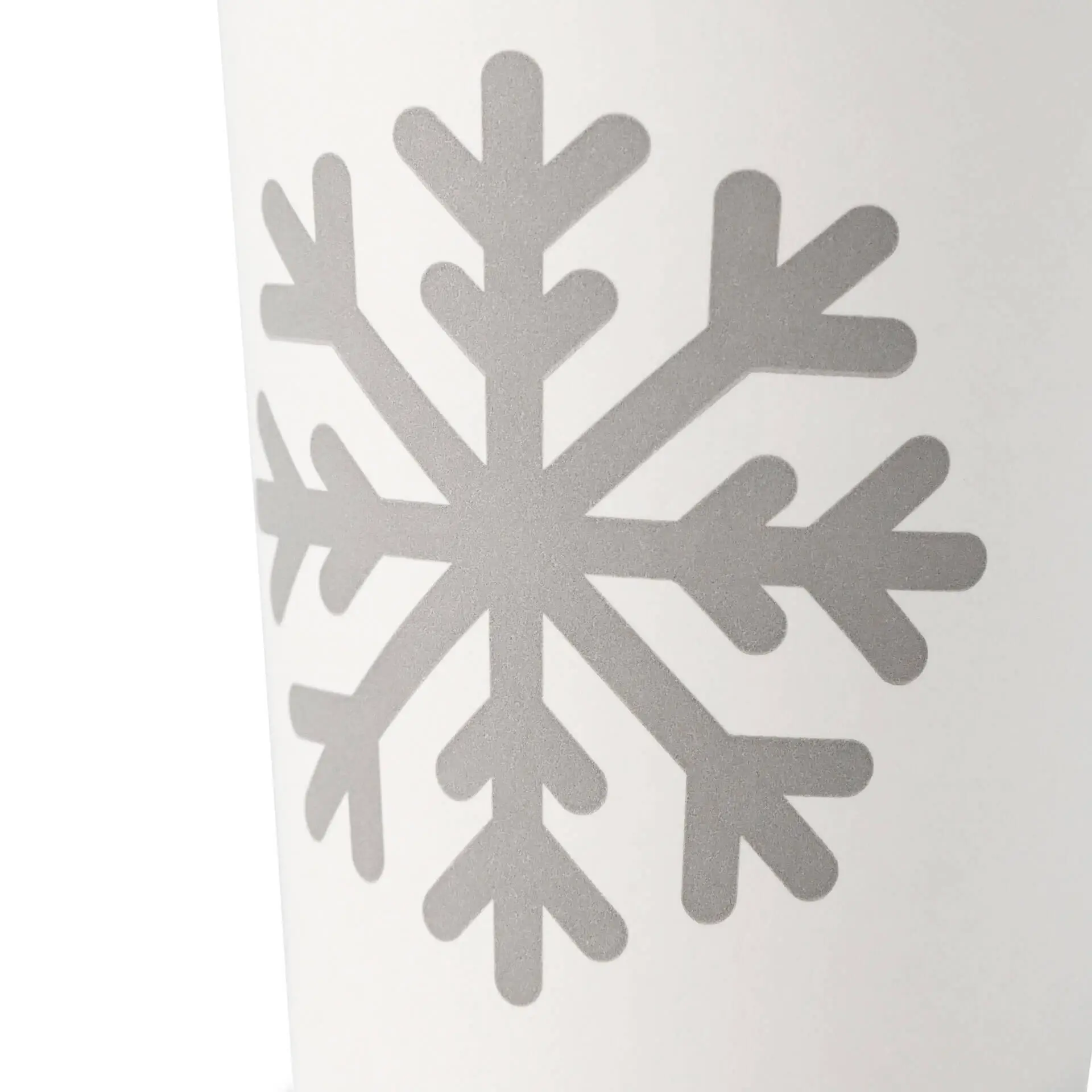 Paper cup Winter "Snowflake" 200 ml / 8 oz, Ø 80 mm, white