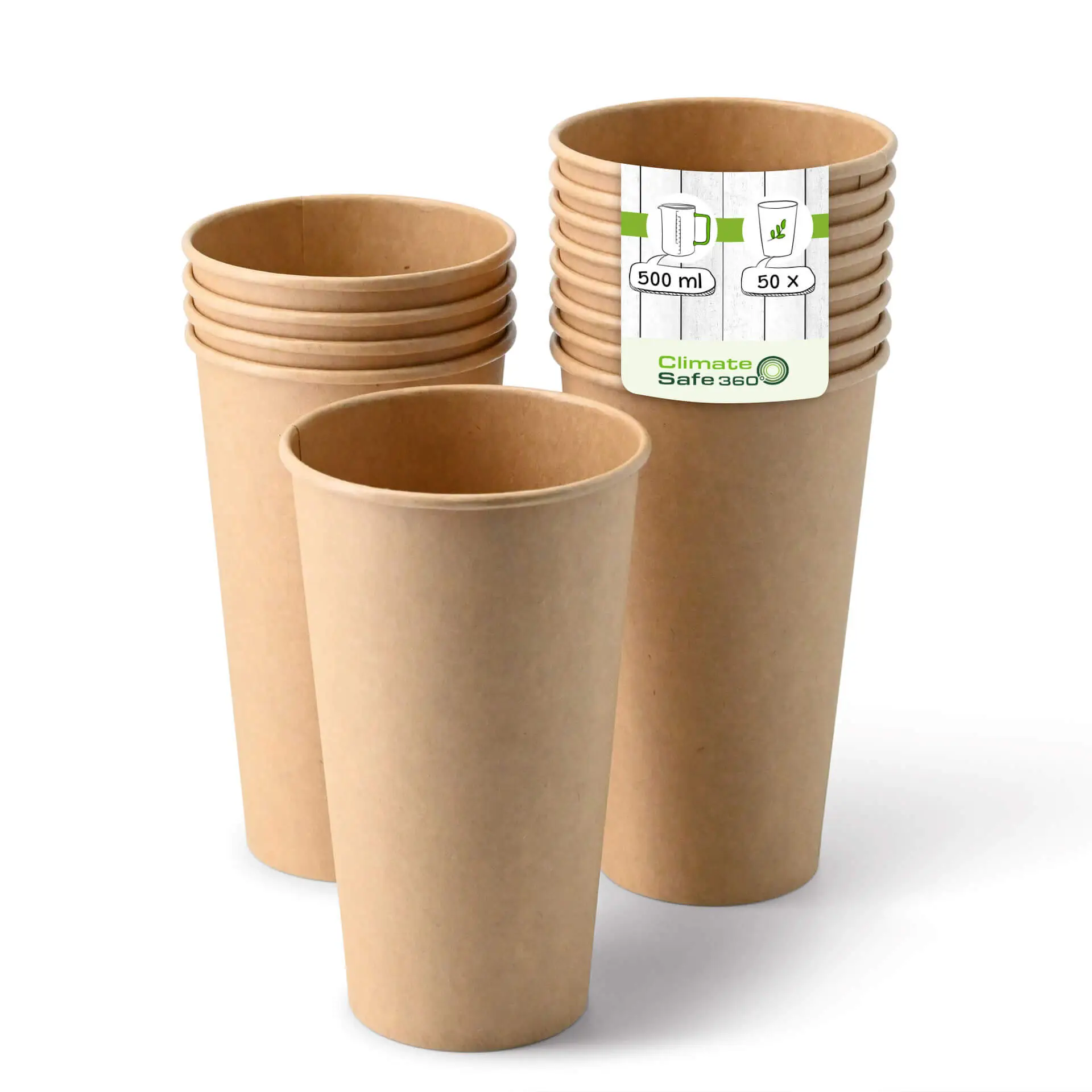 20 oz Paper cups single wall, Ø 90 mm, kraft