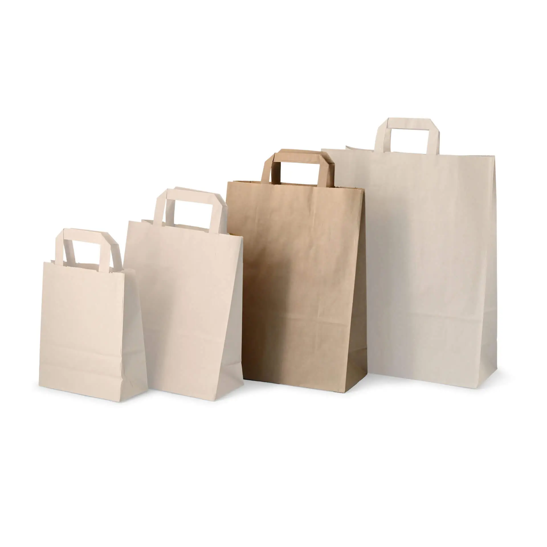 Recycling paper-carrier bags L, 26 x 12 x 35 cm, brown