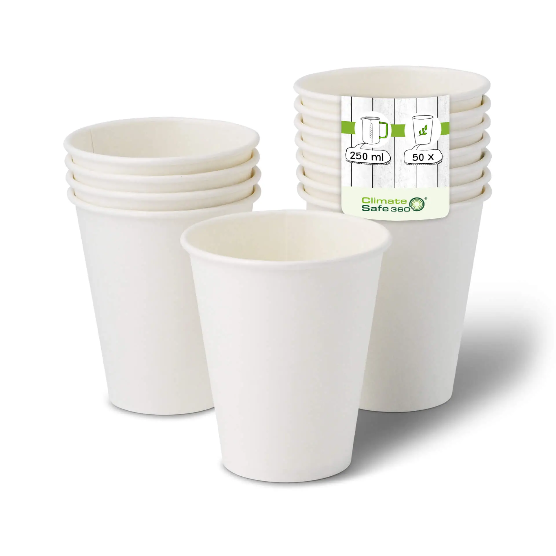 10 oz Paper cups single wall, Ø 90 mm, white