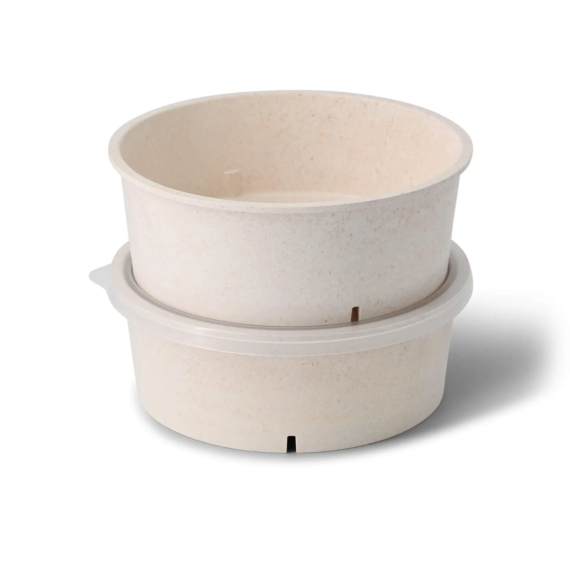 Reusable bowls "merways Bowl" 1000 ml, Ø 185 mm, cashew / creamy white