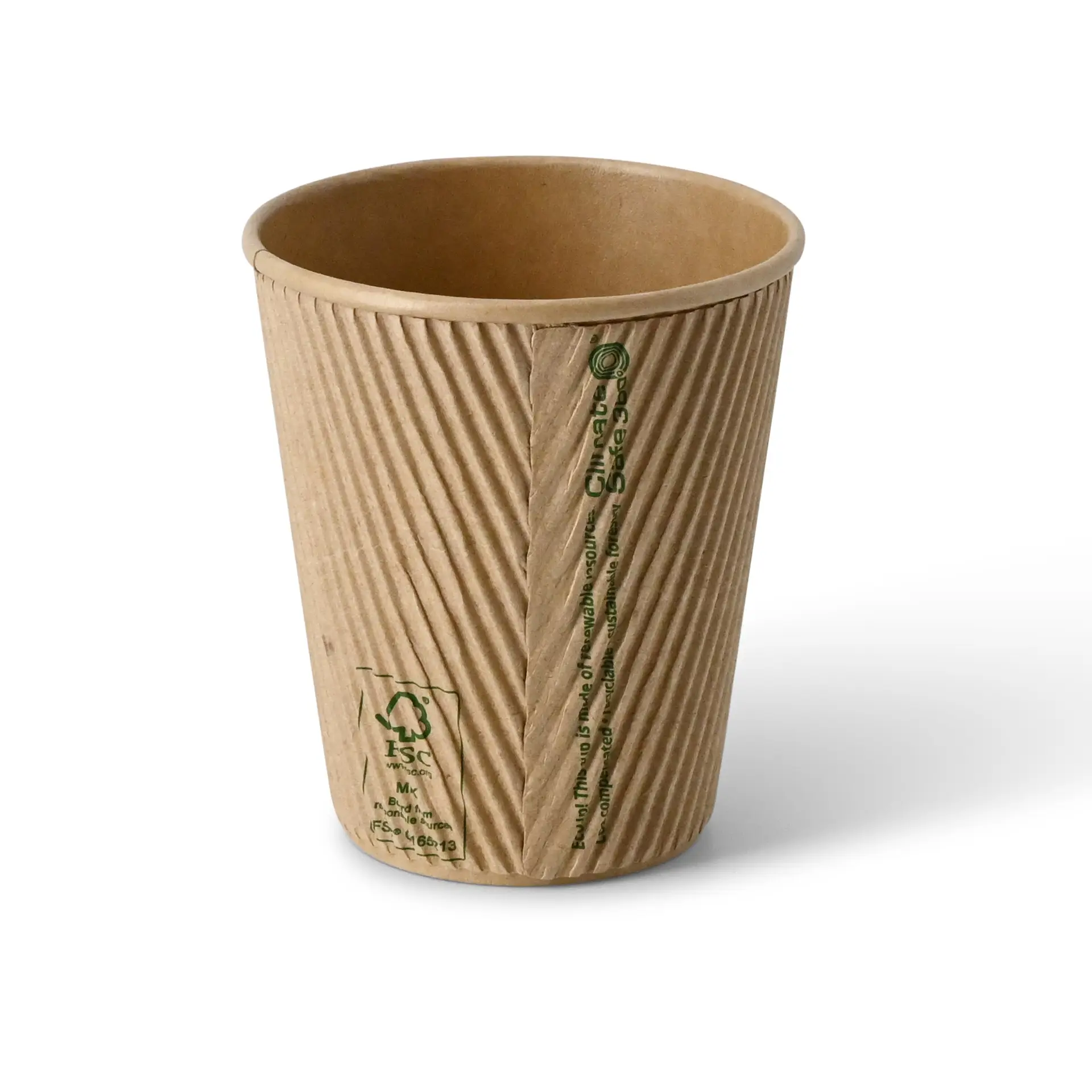 10 oz Ripple cups / Coffee cups, Ø 90 mm, kraft