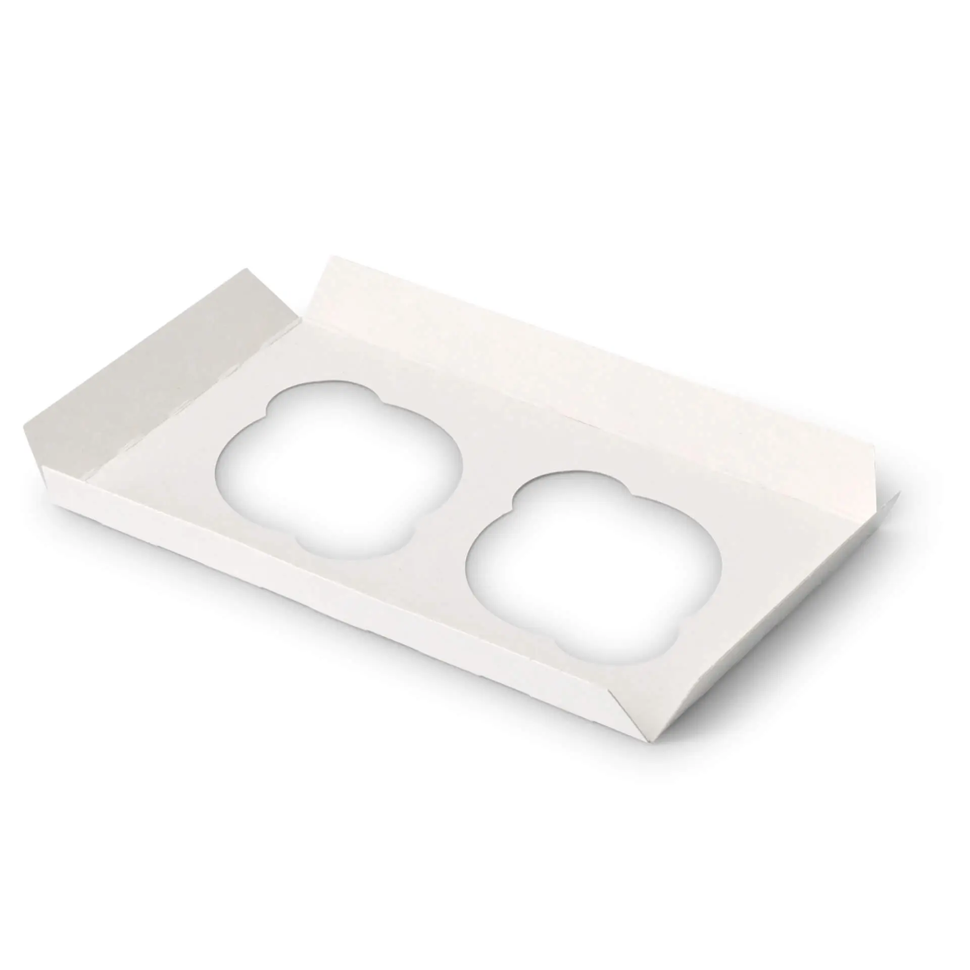 Cardboard box inserts for cupcake boxes (2 pieces), white