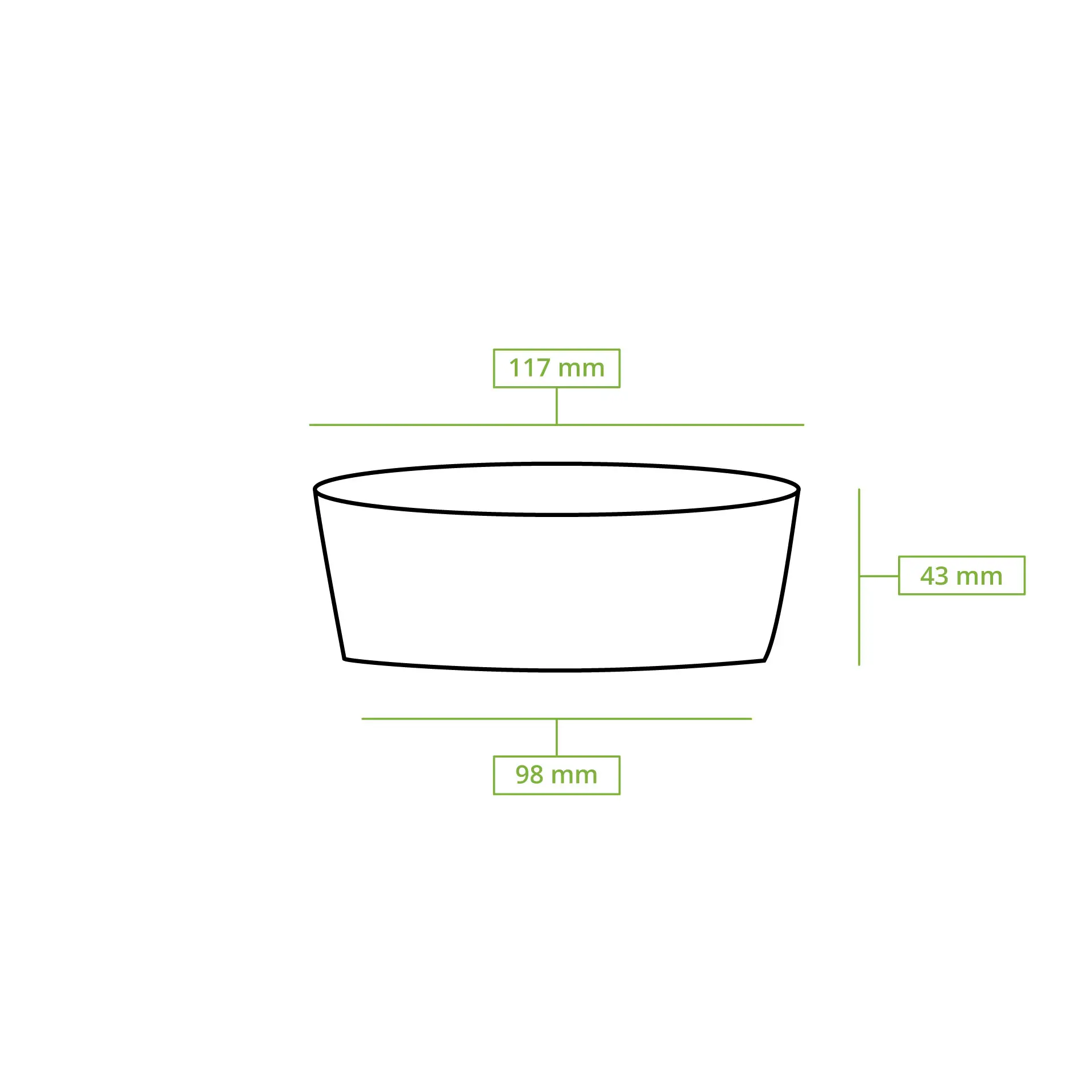 Deli container PLA 250 ml, Ø 117 mm, round