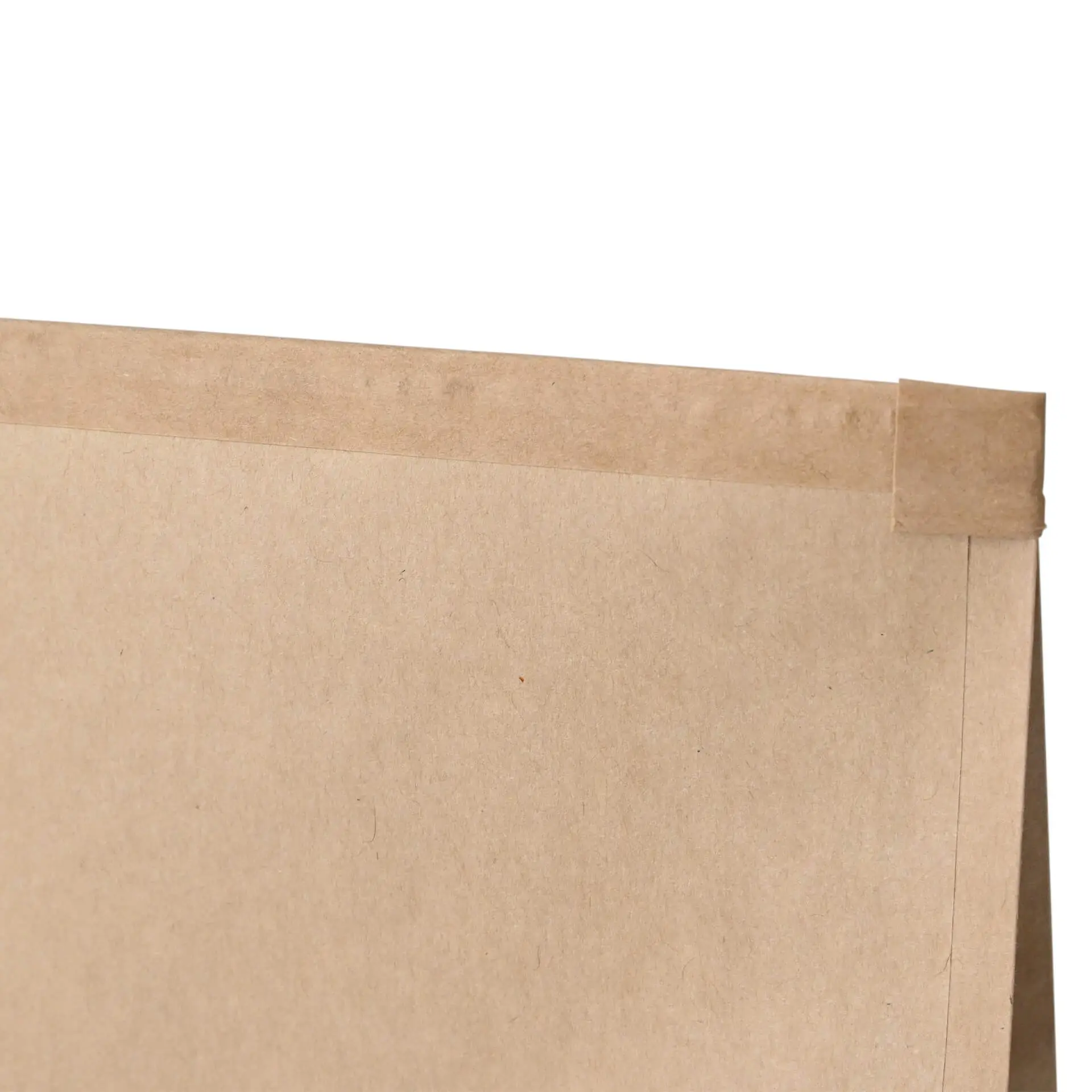 Block bottom bags with window L, 15.5 x 7 x 24 cm, PP-foil, brown, tin tie, kraft paper