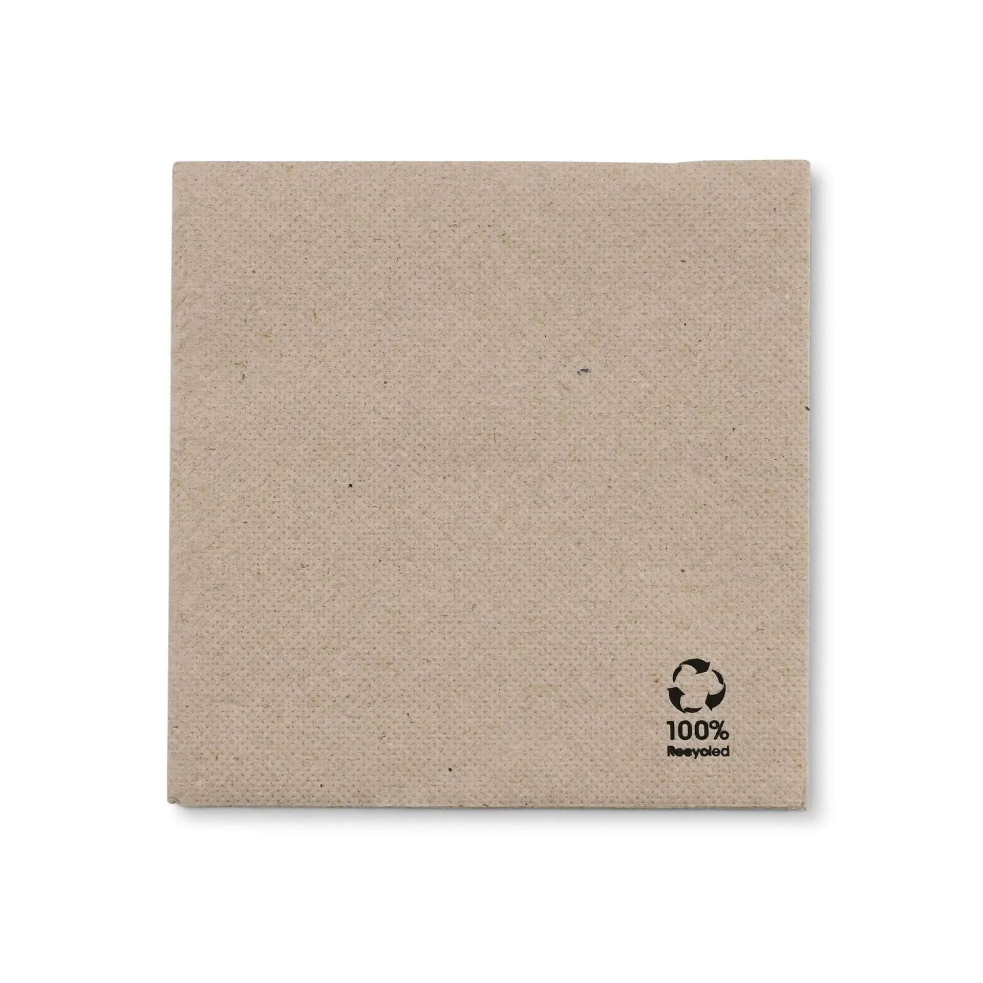 Napkins made of recycled paper (Premium) 25 x 25 cm, 2-ply, 1/4 fold, unbleached