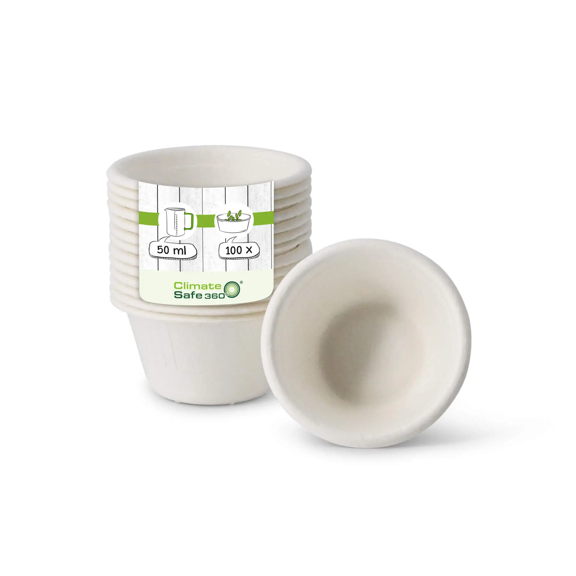 50 ml, Ø 62 mm, Sugarcane-portion cups, round