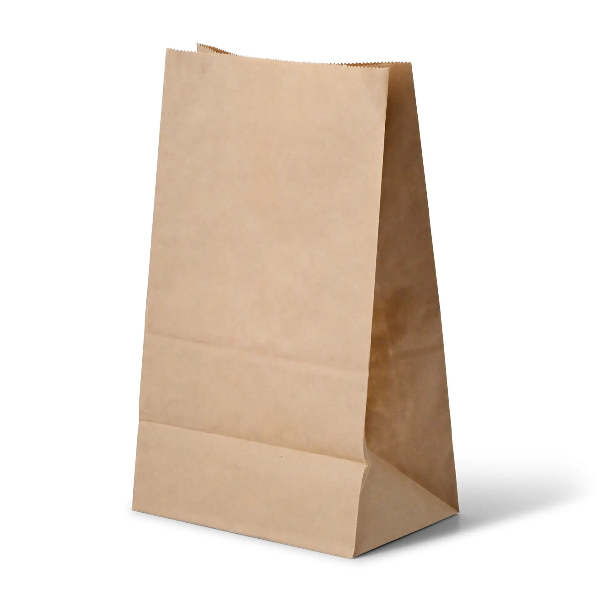 Block bottom-bags with PLA-window L, 15 x 10 x 25 cm, brown, kraft paper