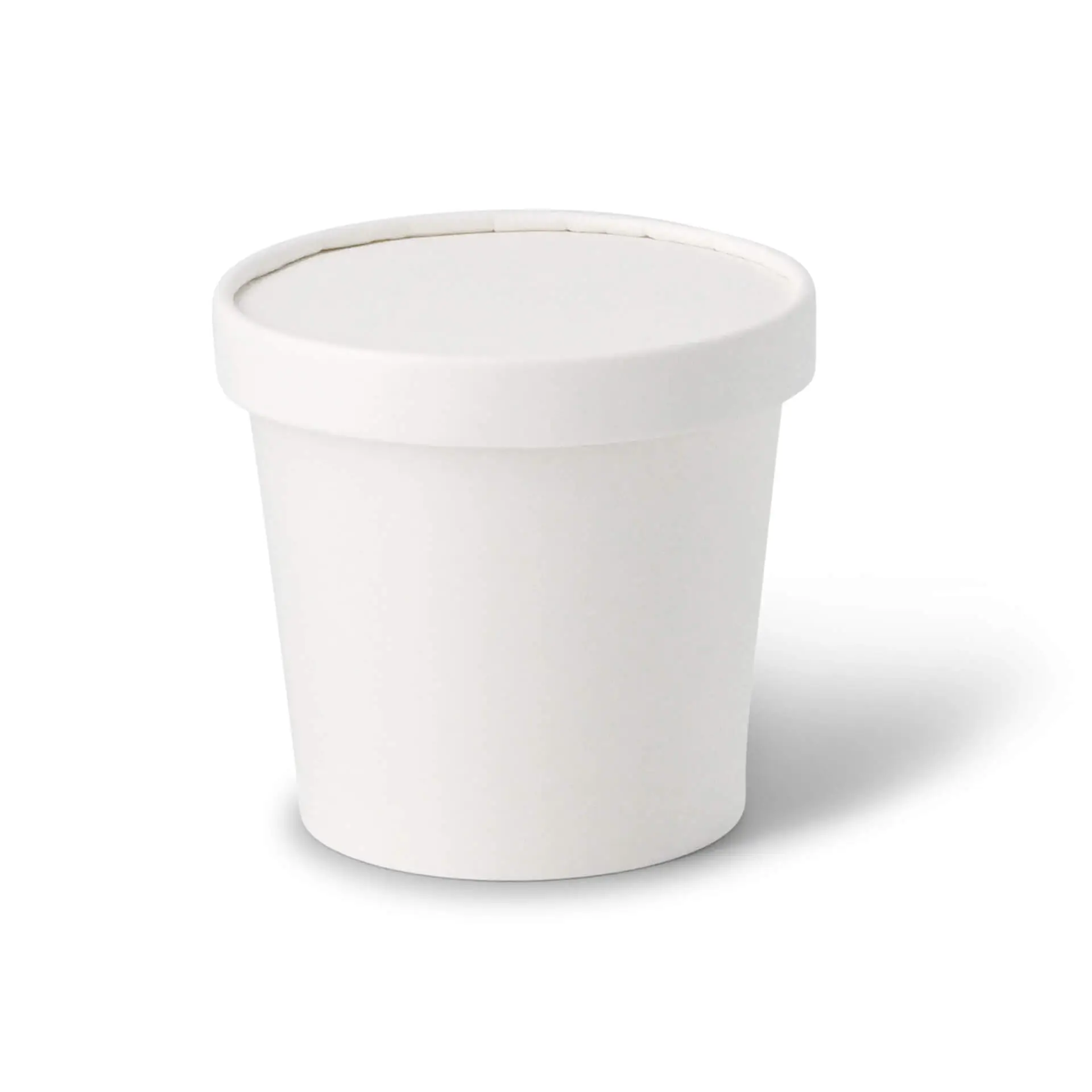 Cardboard lids (coated) Ø 92 mm, white (for ice cream cups)