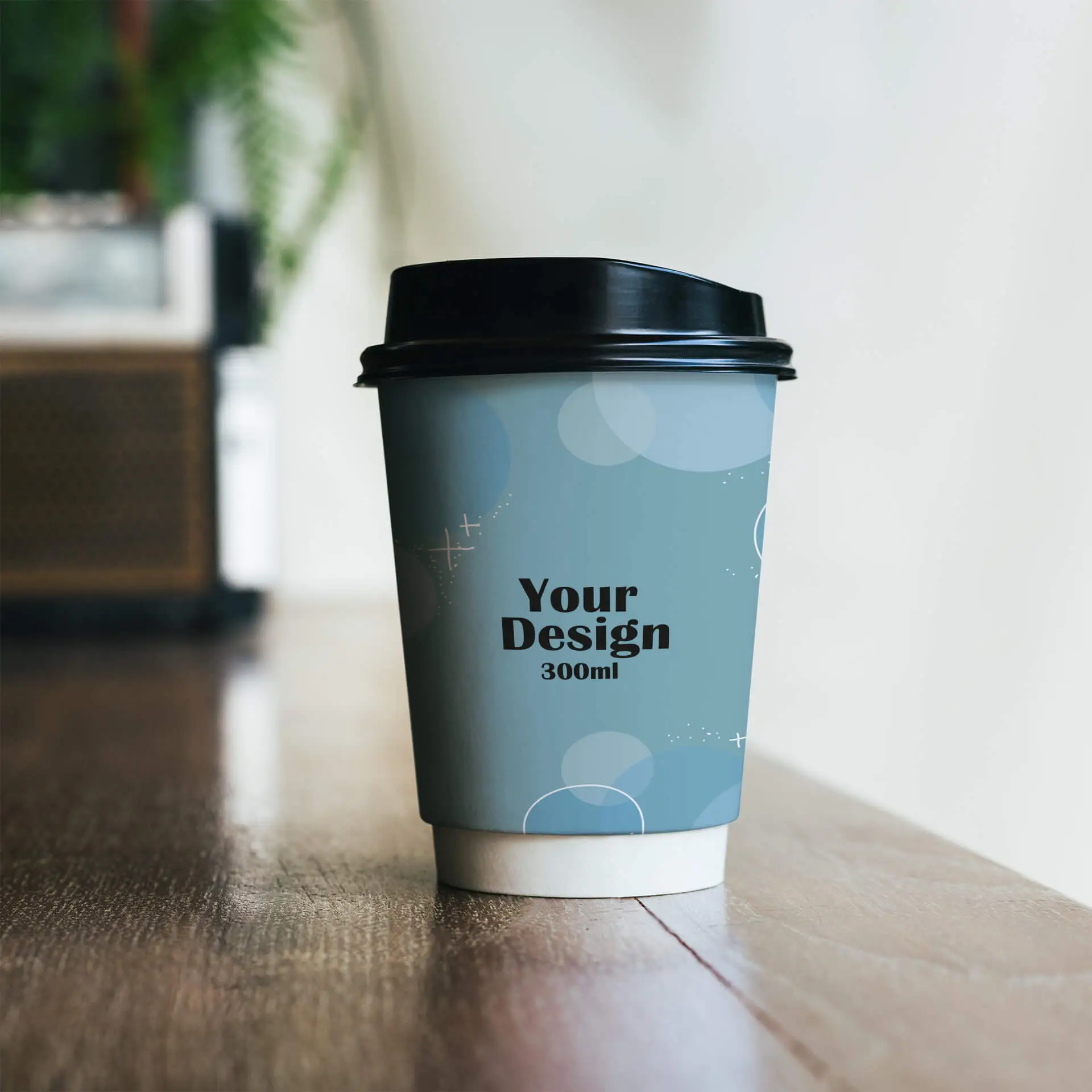 Printed take away coffee cups, double wall 12 oz, matt