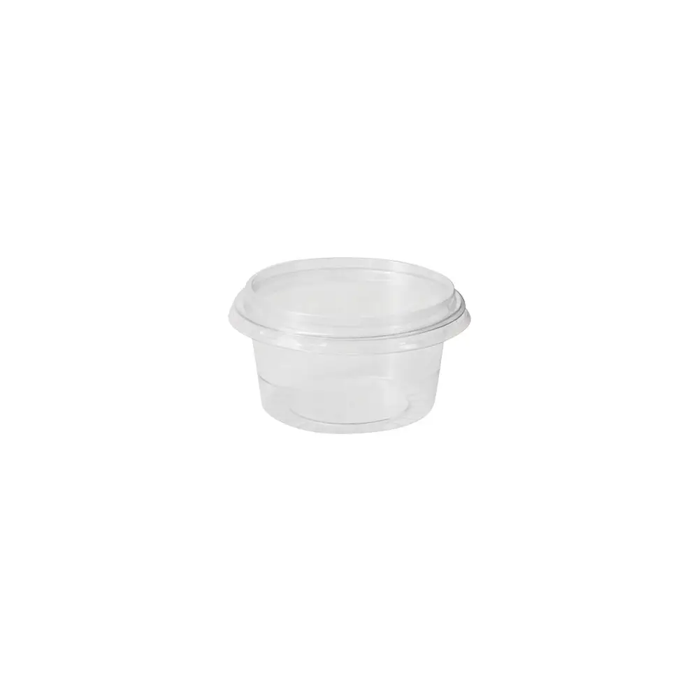 rPET lids Ø 75 mm, transparent, round