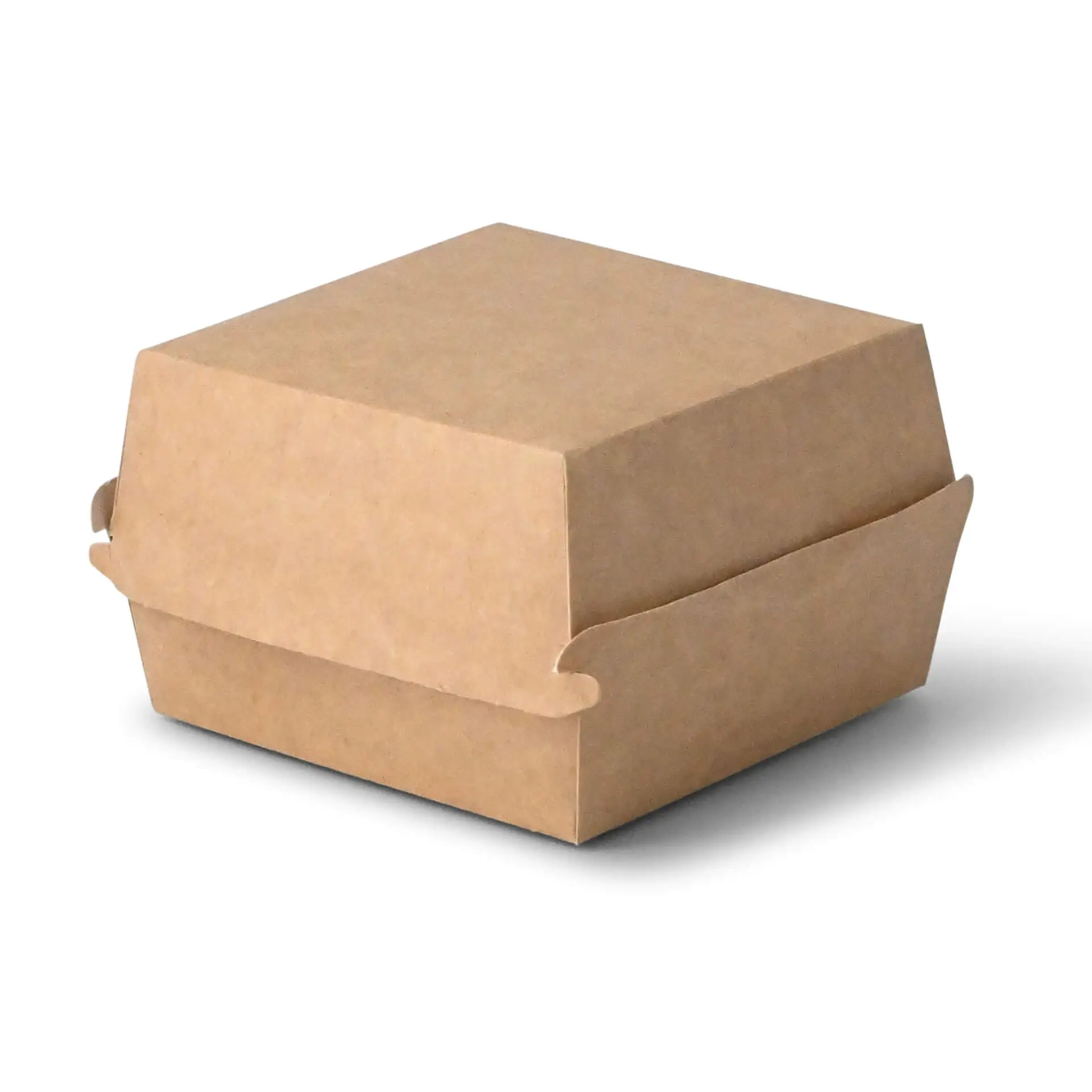 Take-away burger boxes 11 x 11 x 8 cm, kraft-white