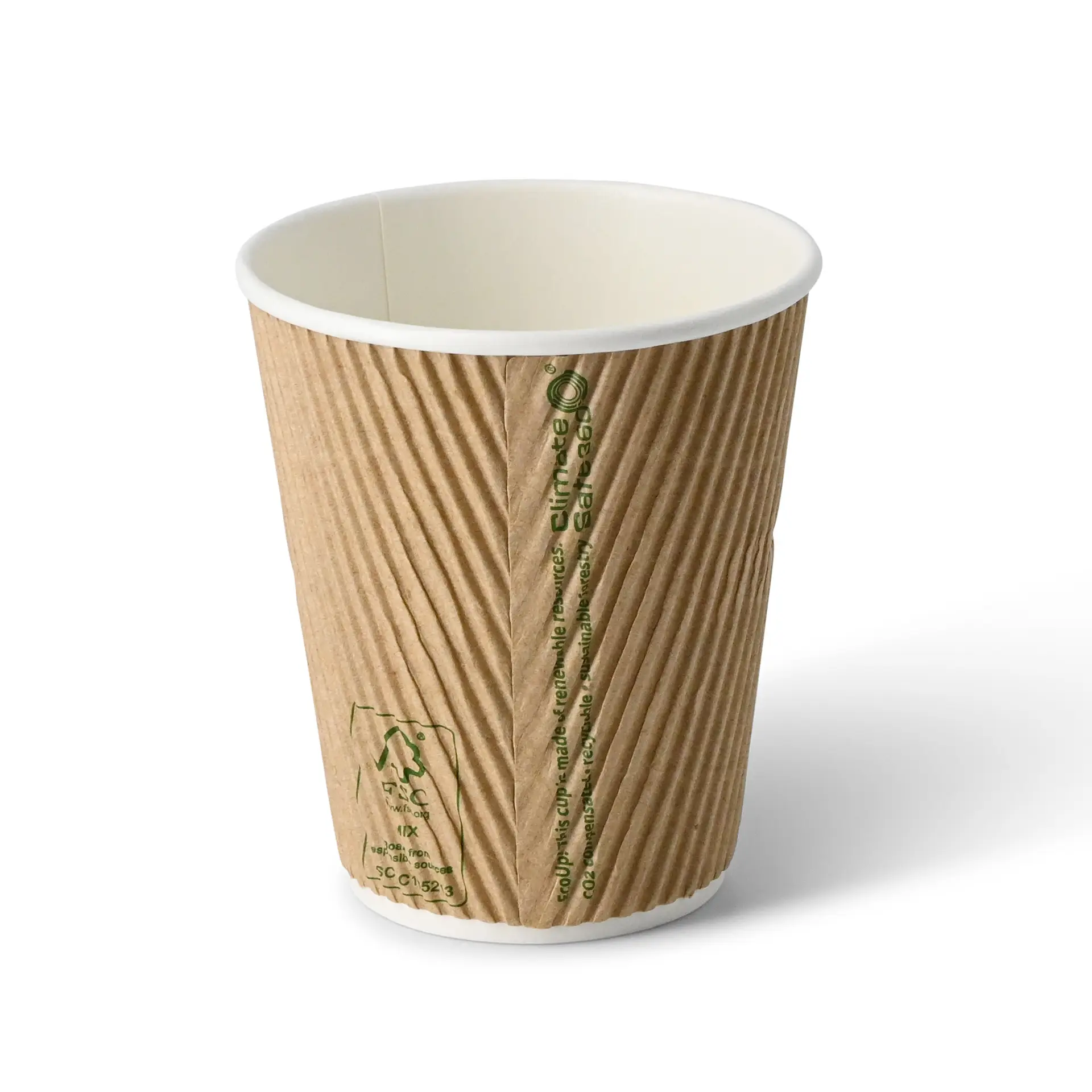 10 oz Ripple cup / Coffee Cups, Ø 90 mm, kraft